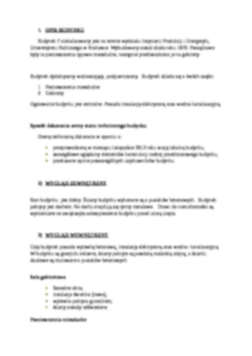 Ocena technicznego stanu zużycia budynku F - strona 2