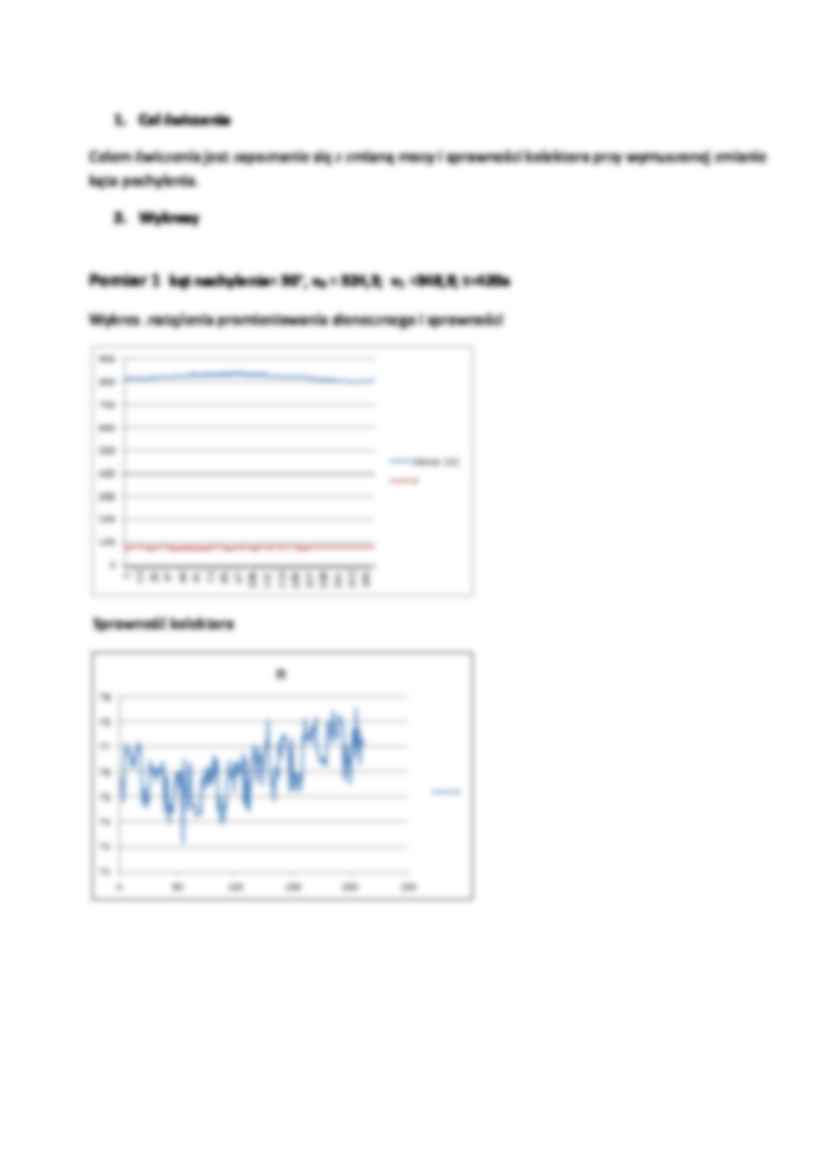 Wyznaczenie mocy chwilowej absorbowanej przez kolektor i jego sprawności - strona 2