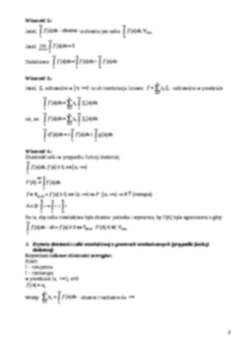 Całka niewłaściwa - szereg - strona 2