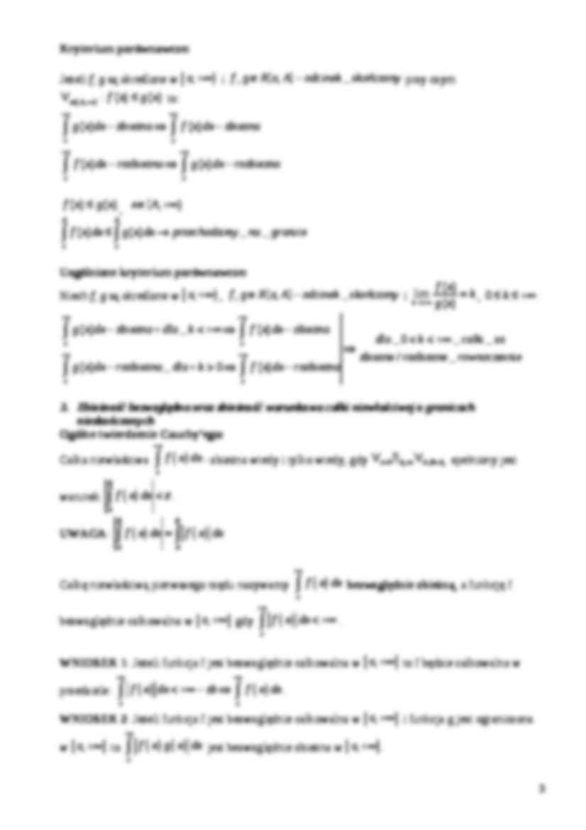 Całka niewłaściwa - szereg - strona 3