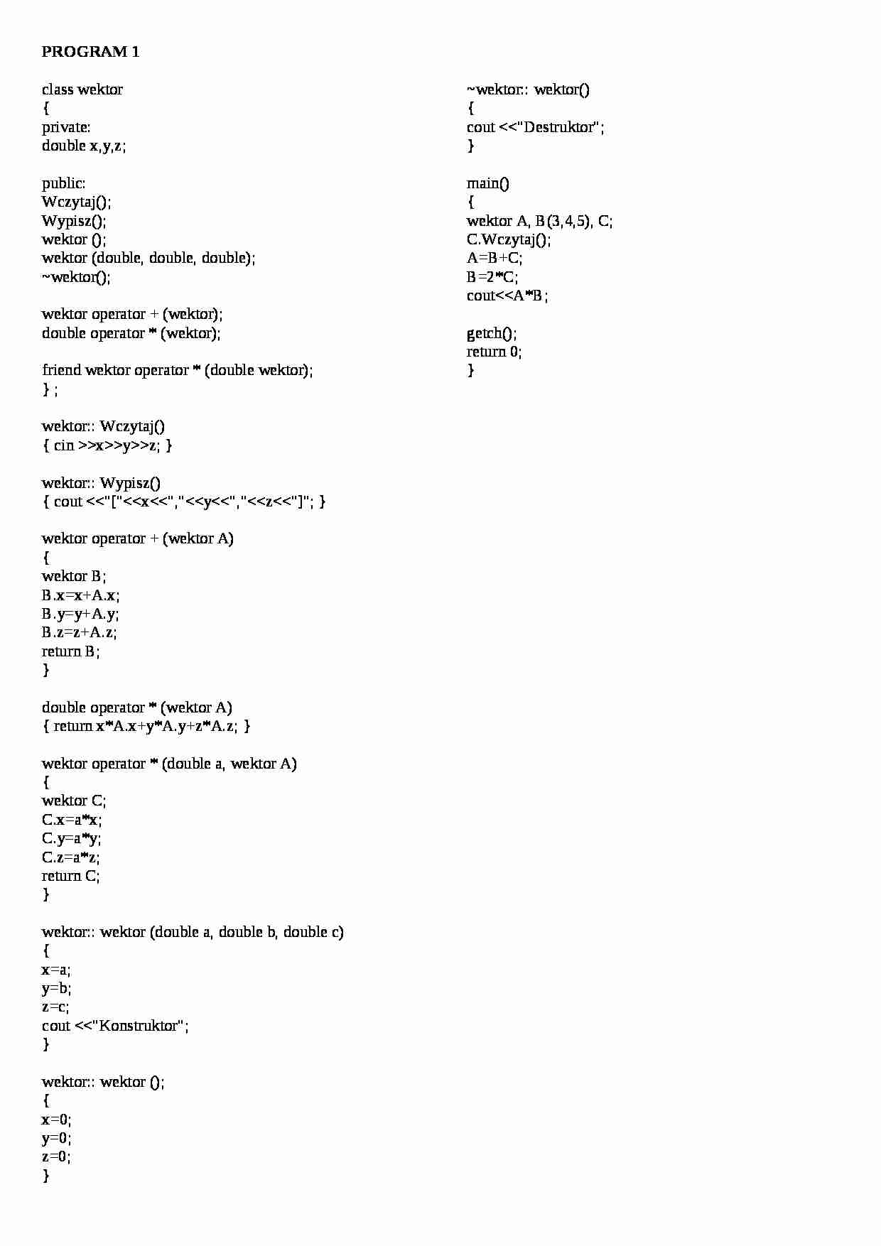 informatyka, programy macierze - strona 1