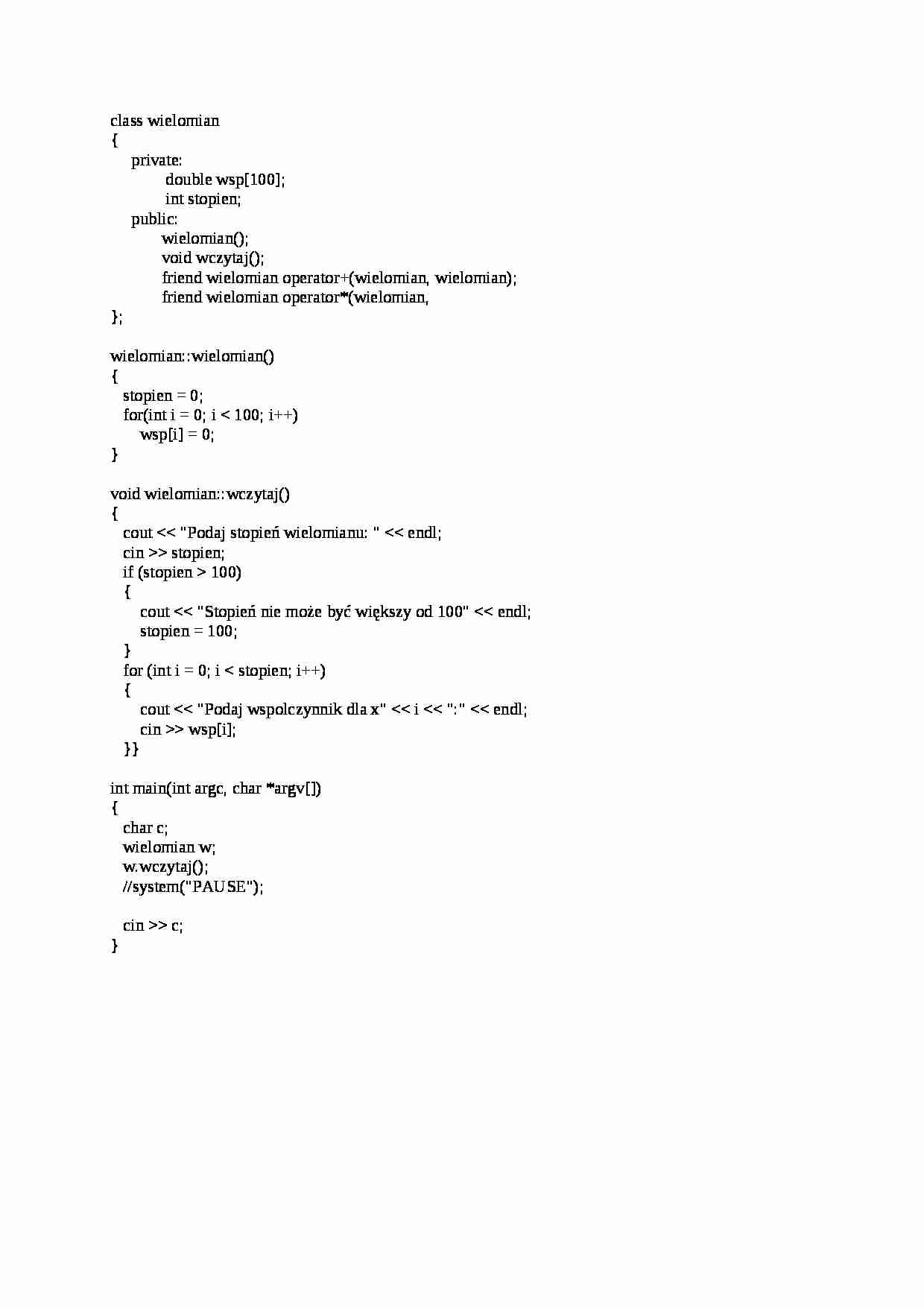 informatyka, wielomiany - strona 1