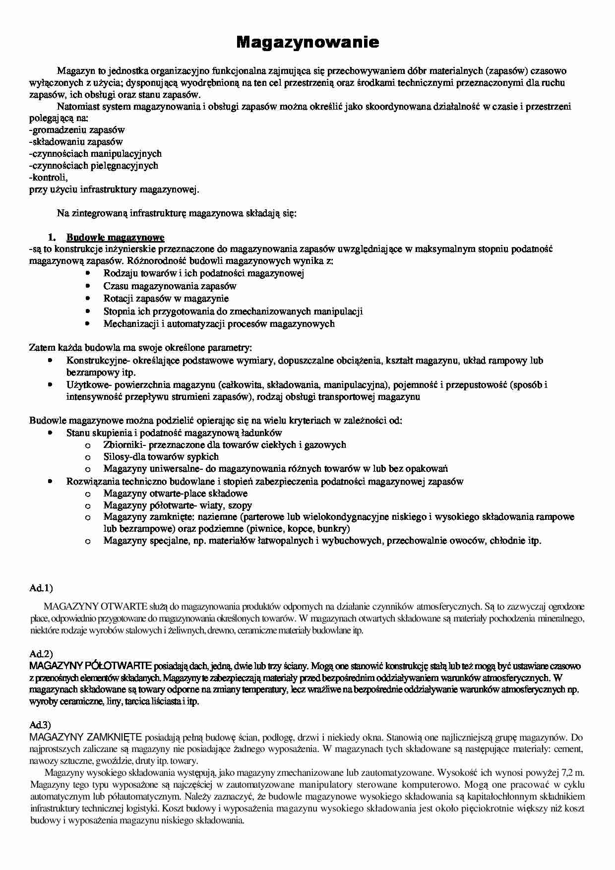 magazynowanie - strona 1
