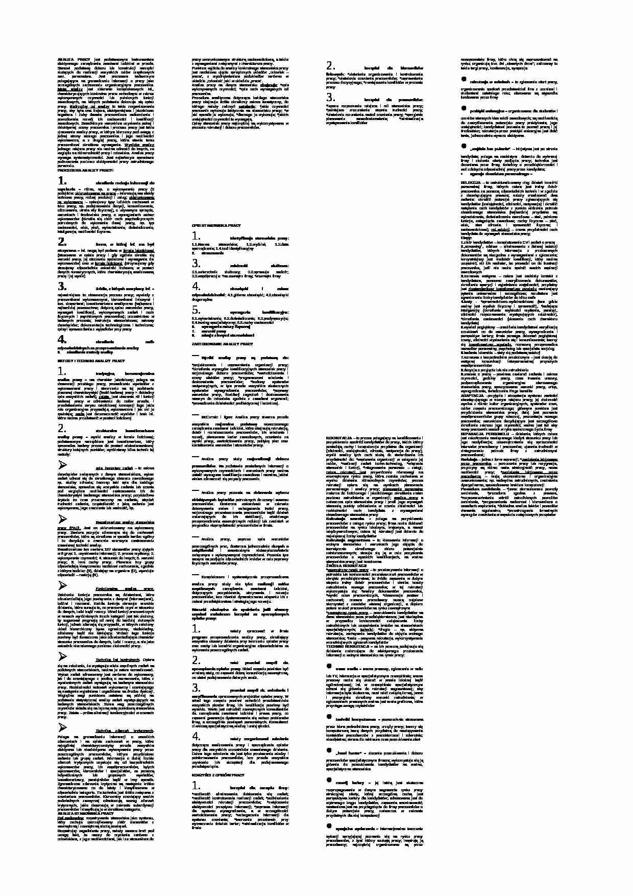 Analiza pracy - procedura - strona 1