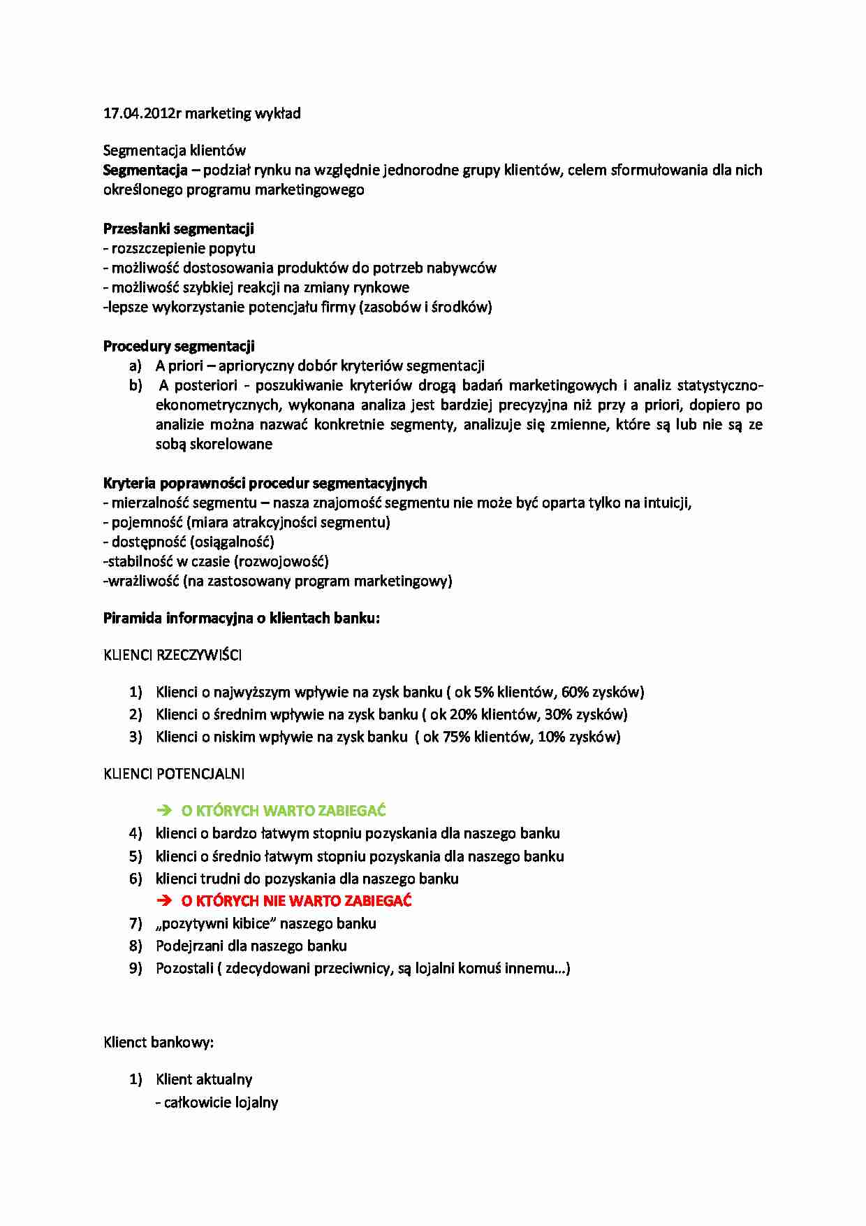 segmentacja klientow - strona 1