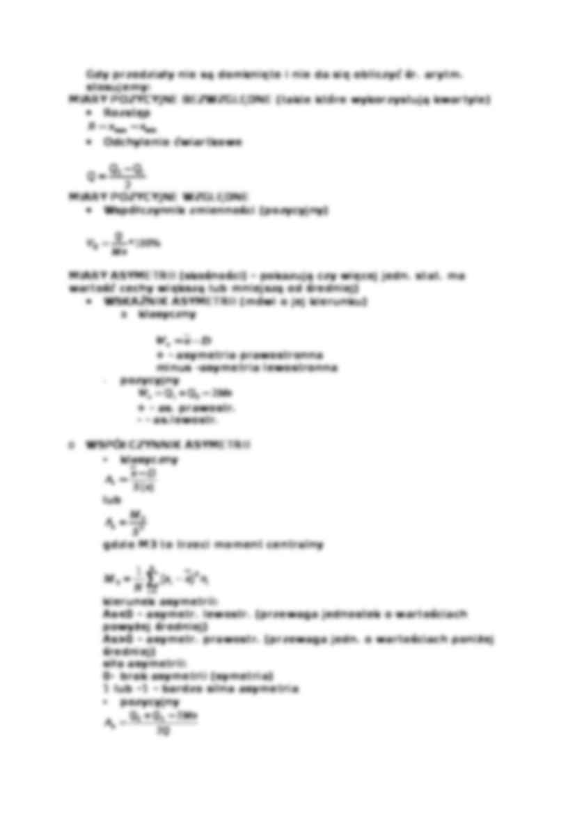 Statystyka - podstawowe wzory - strona 3