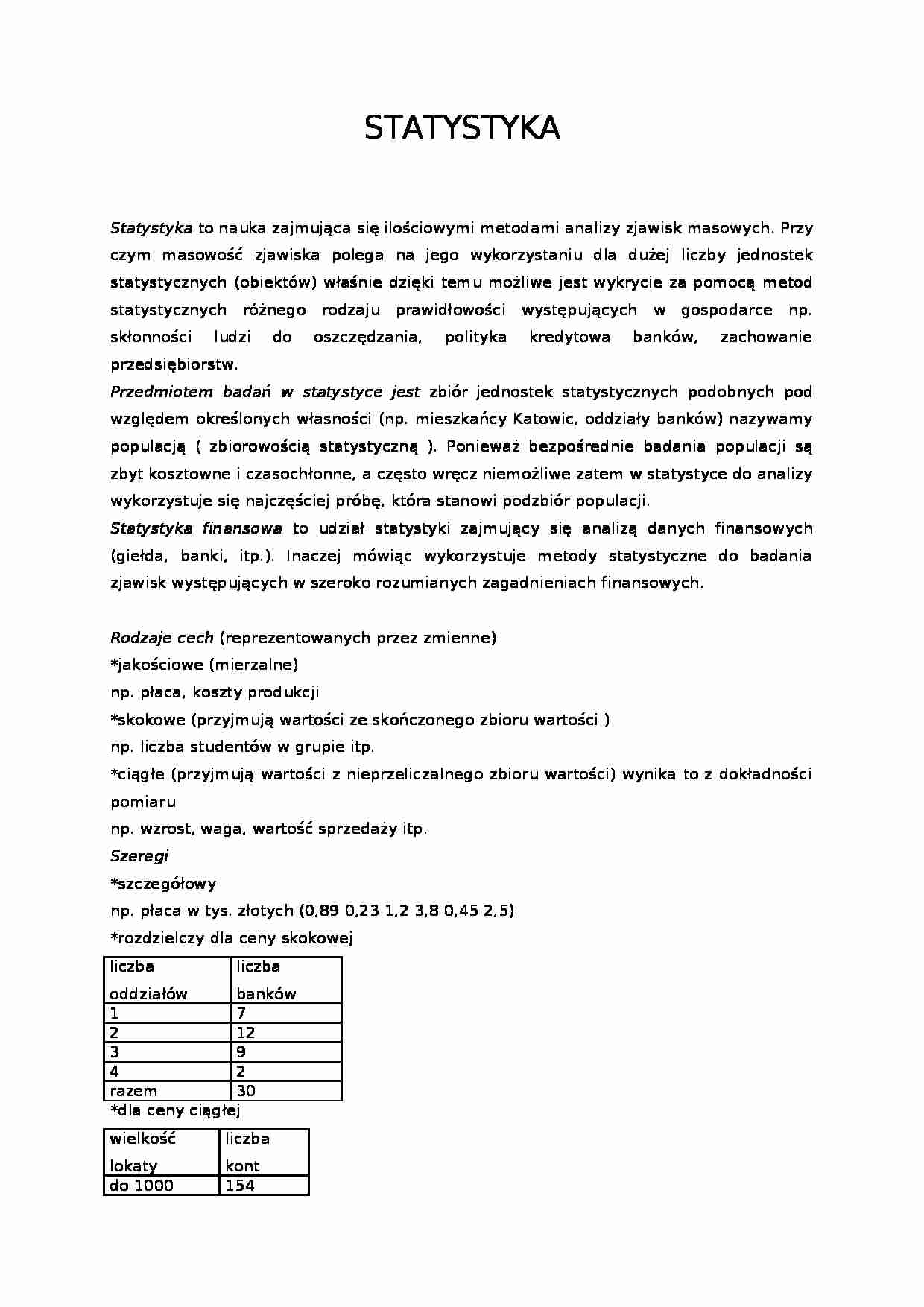 Statystyka - teoria - strona 1