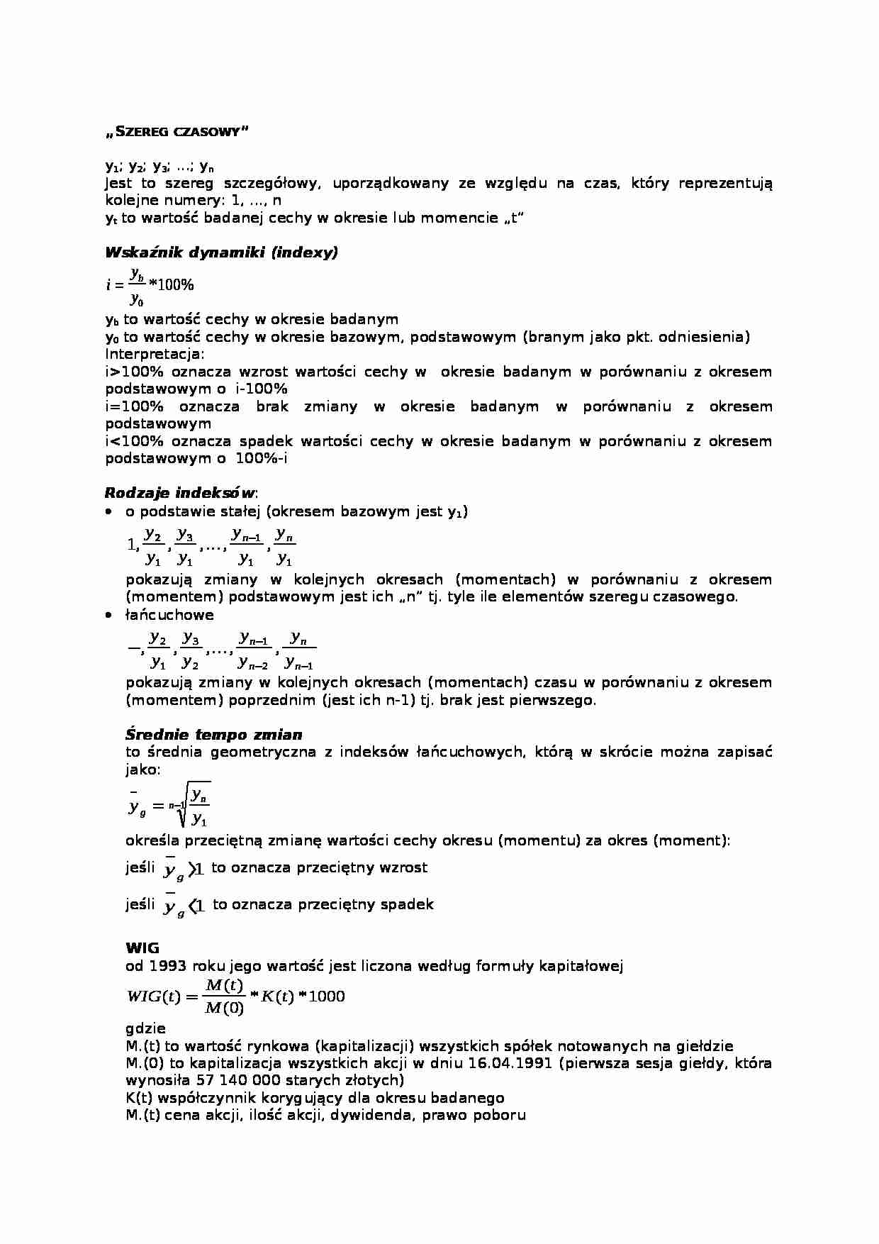 Szereg czasowy - strona 1