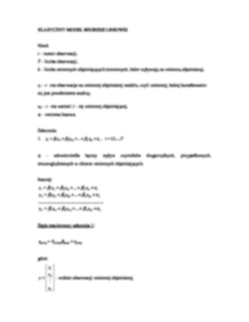 Klasyczny model regresji liniowej - strona 3