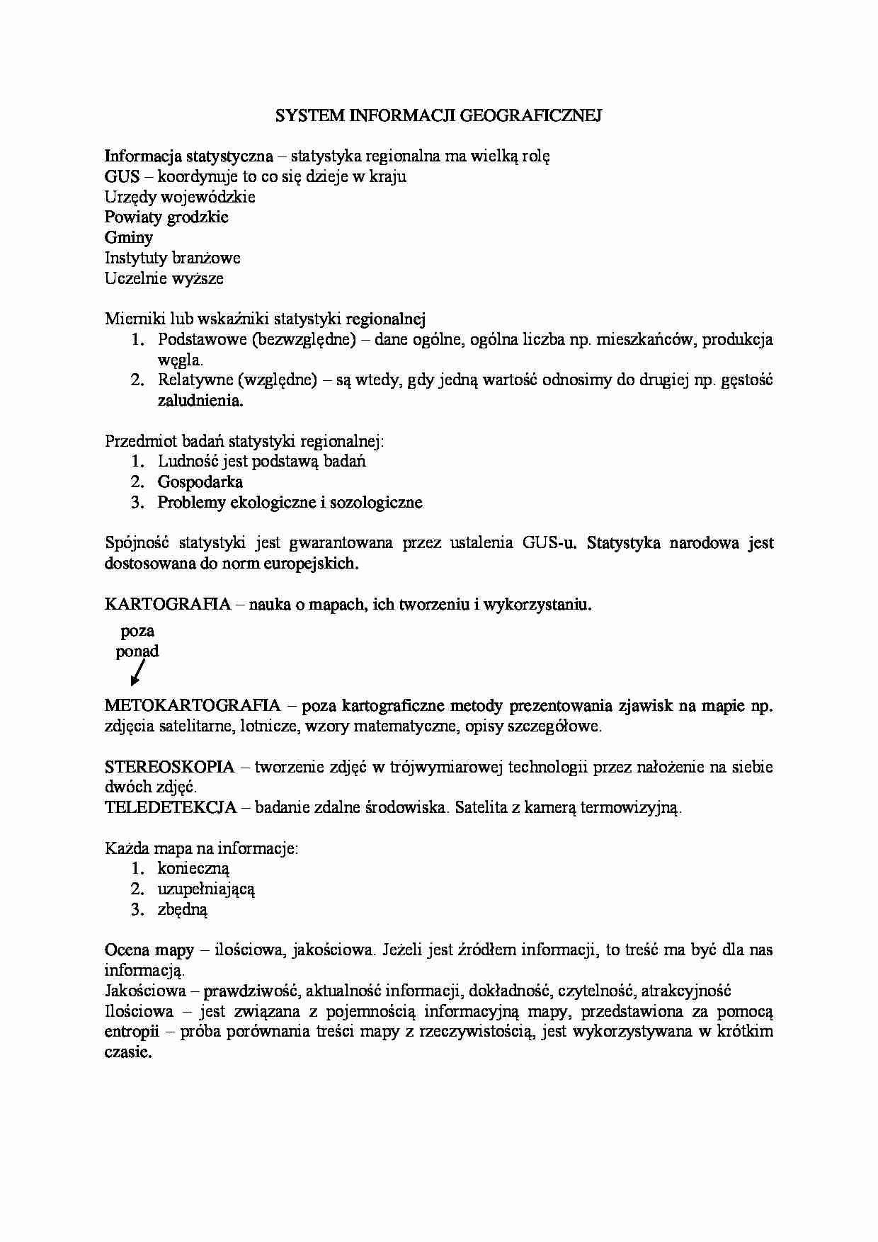 system informacji geograficznej - strona 1