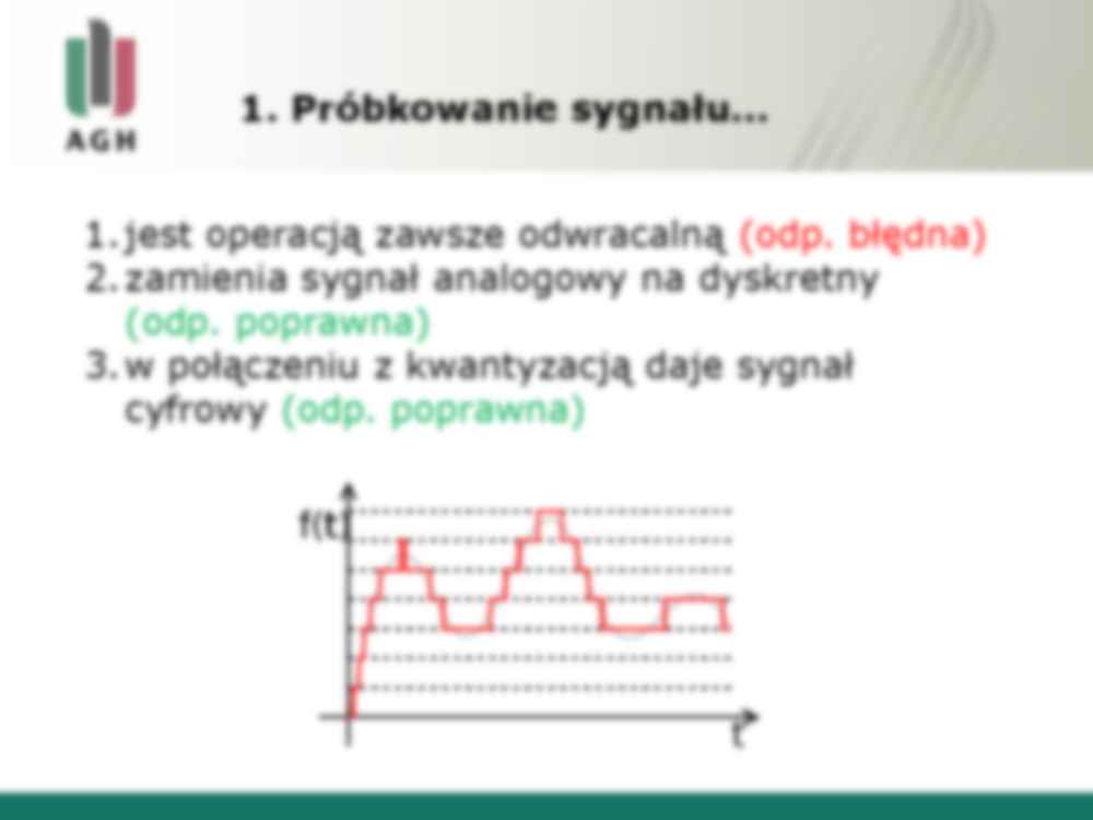 Cyfrowe przetwarzanie sygnałów - seminarium dyplomowe - strona 2