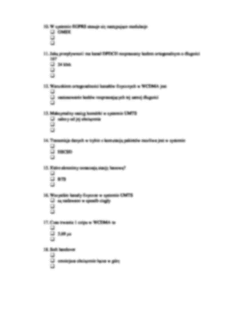 Systemy komórkowe  test - strona 2