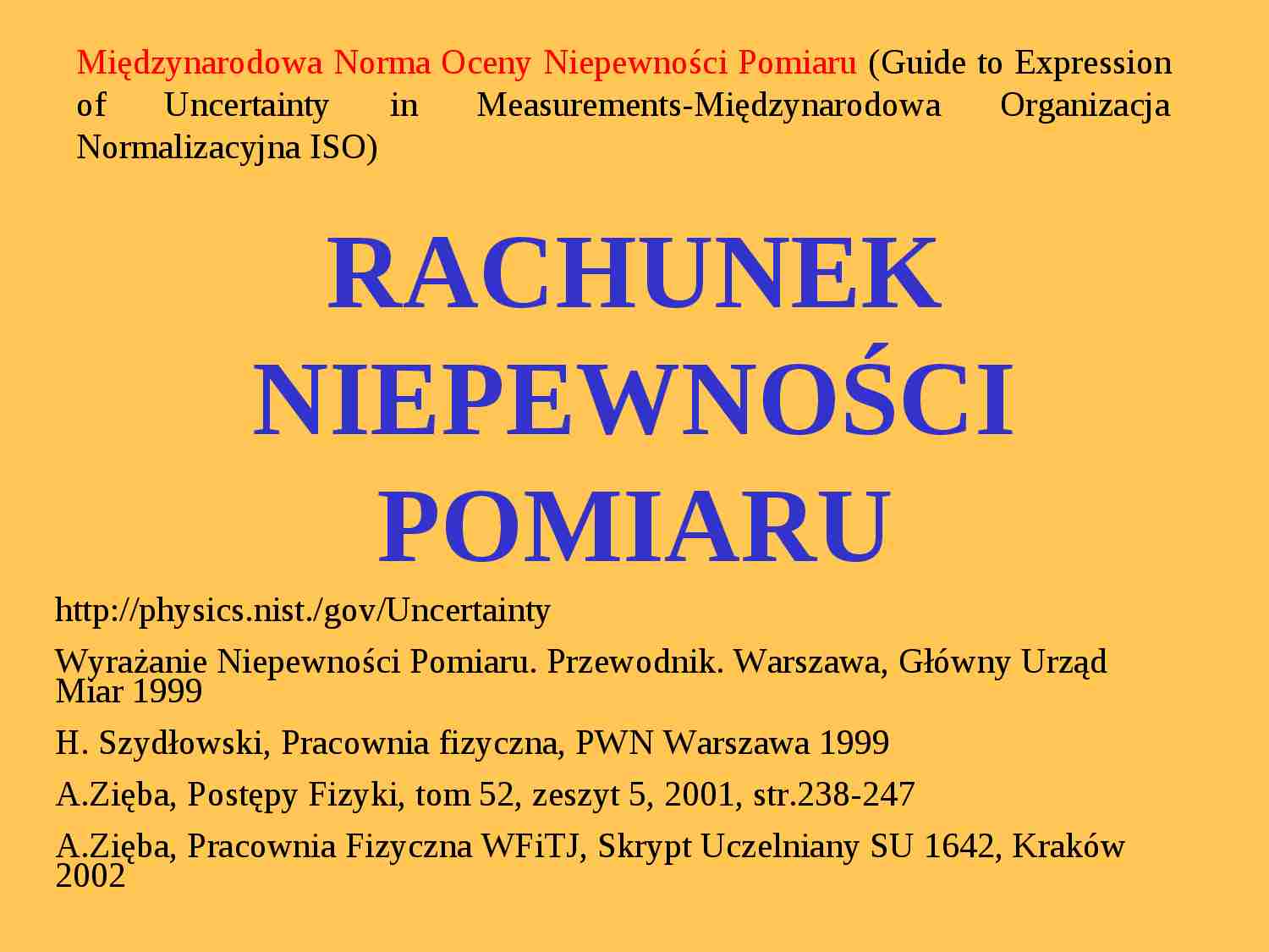  rachunek niepewnosci pomiarowe - strona 1