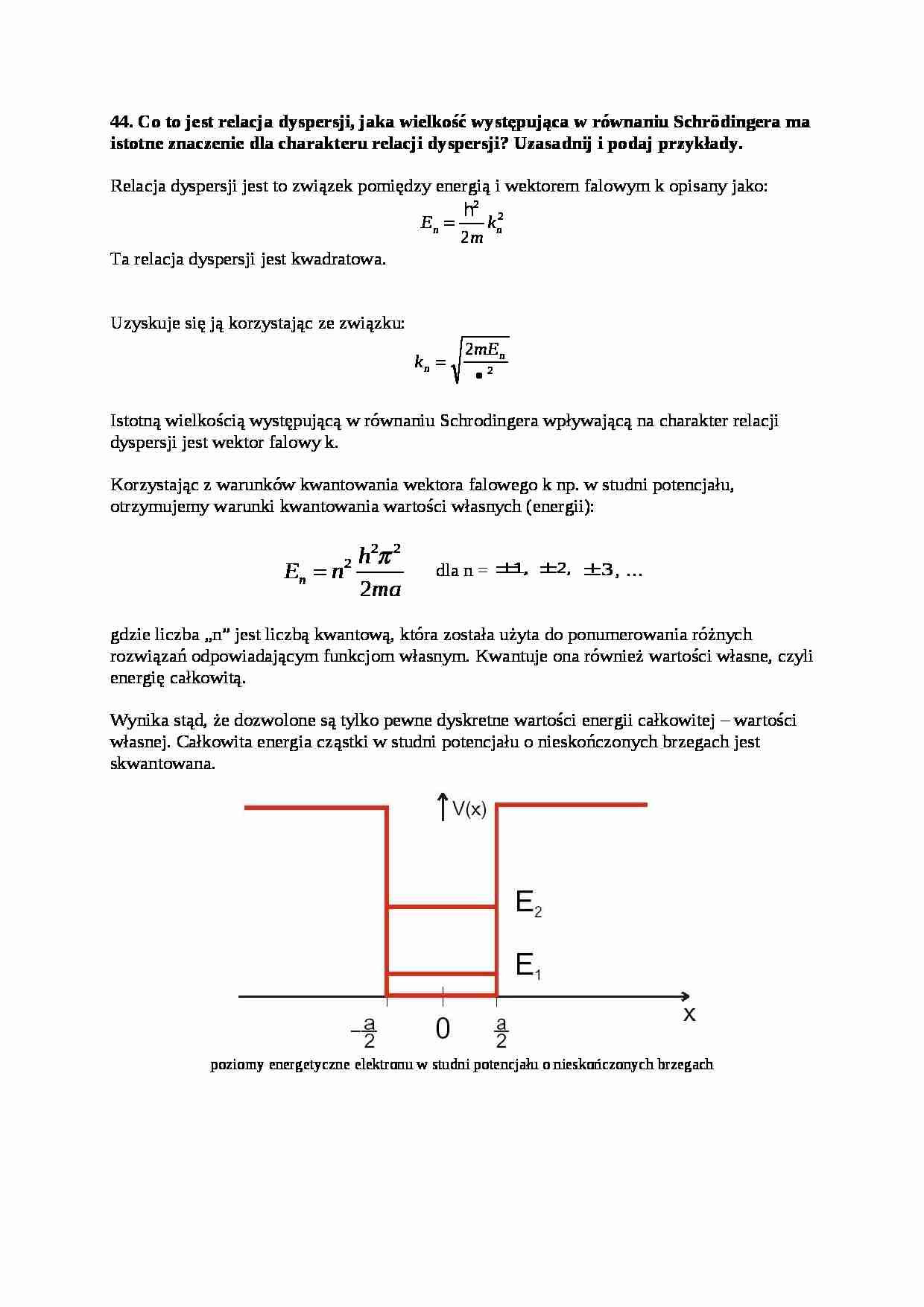 relacja dyspersji - strona 1