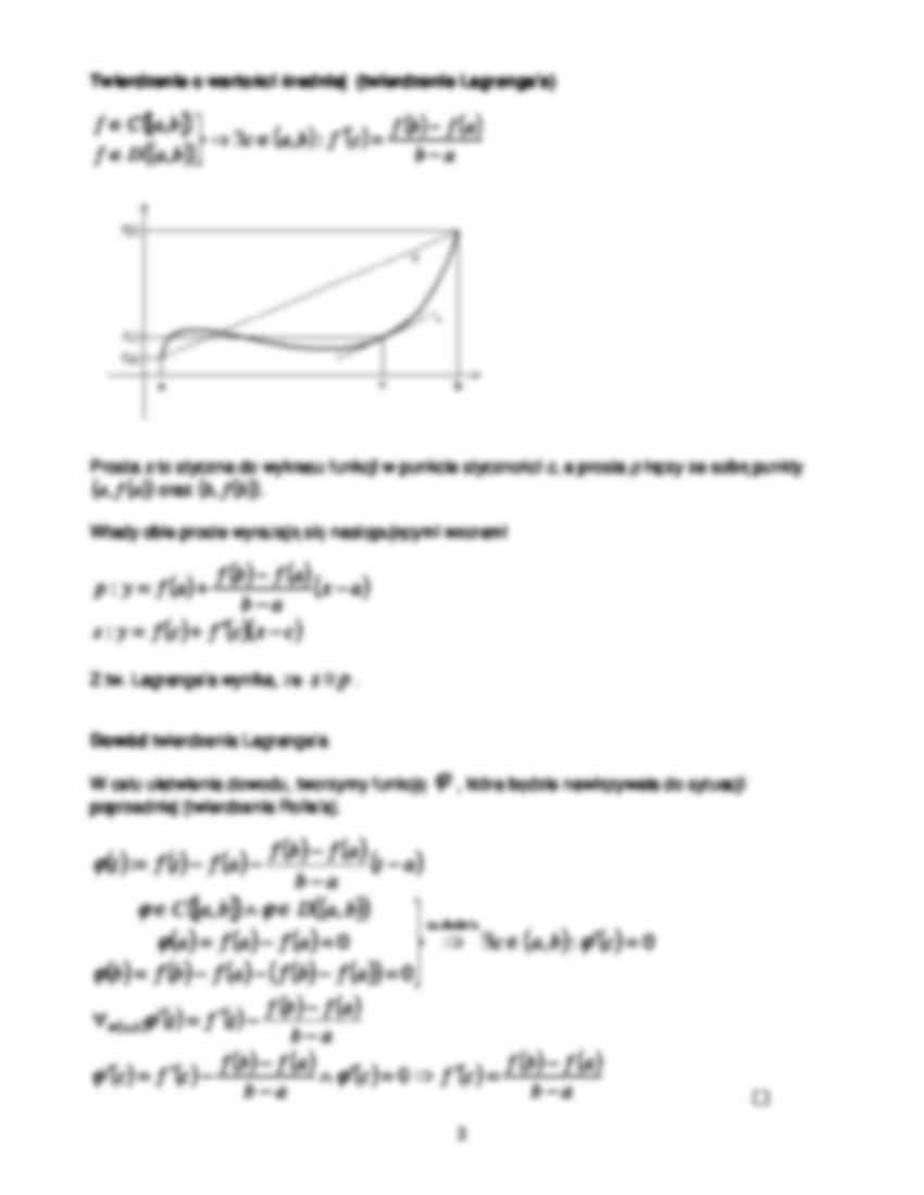 twierdzenie Rolle'a i tw o wartości średniej - strona 2