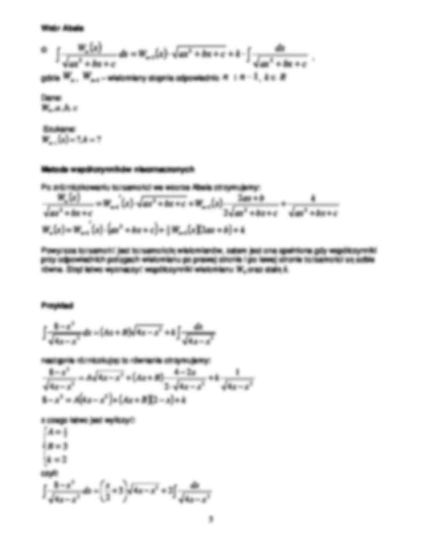 całkowanie funkcji niewymiernych - strona 3