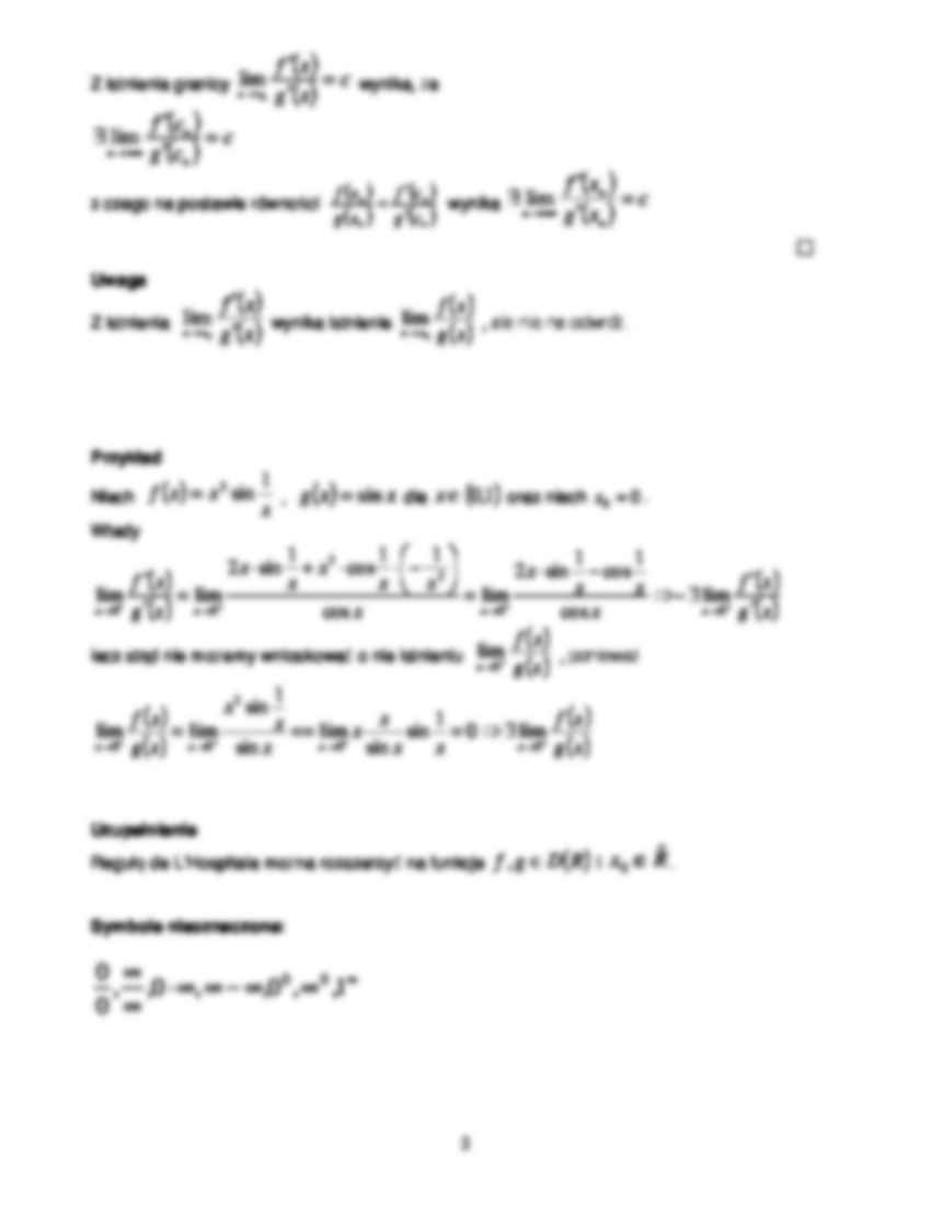 reguła de L'Hospitala, symbole nieoznaczone - strona 2
