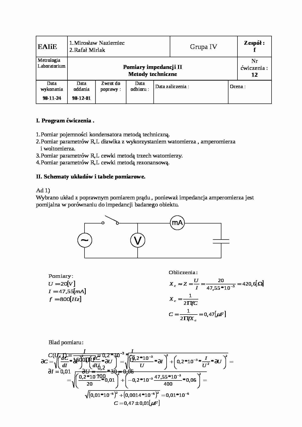 Metody techniczne - strona 1