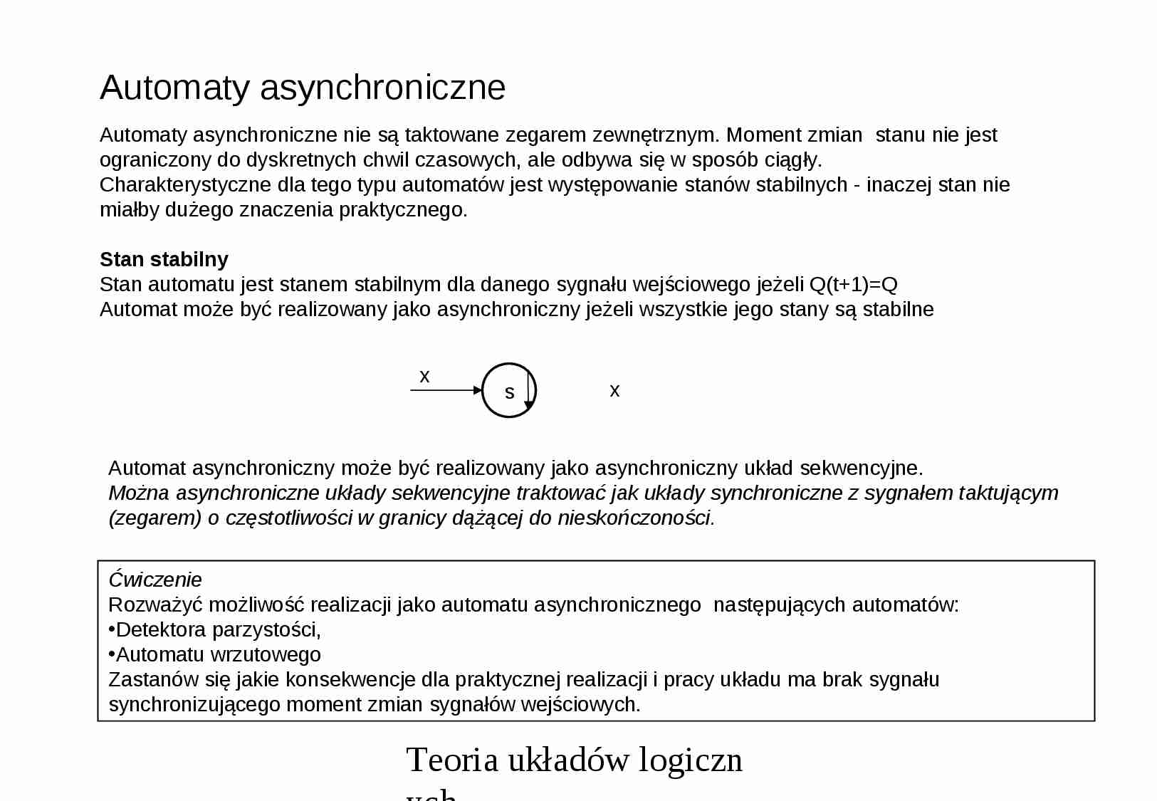 teoria układów logicznych - strona 1