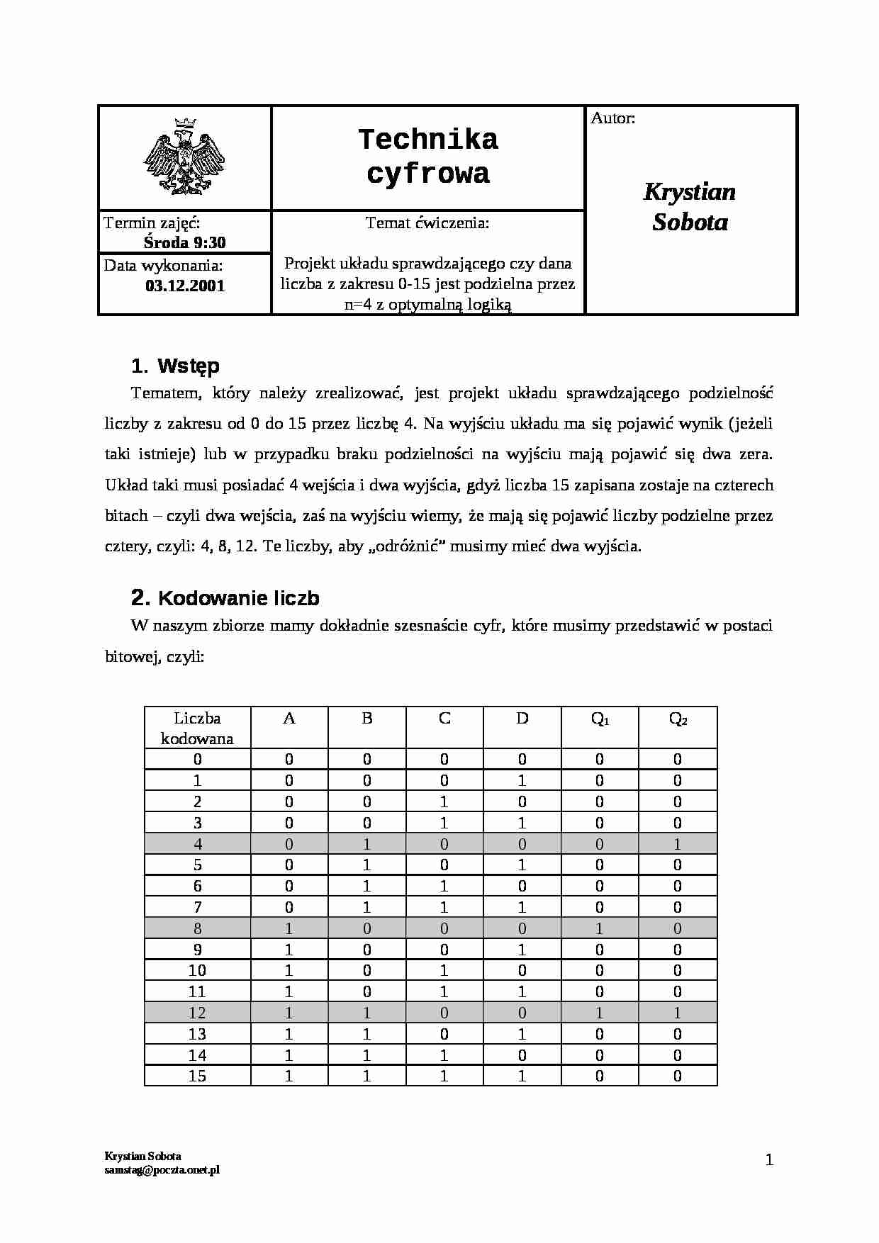 Laboratorium komputerowe - strona 1