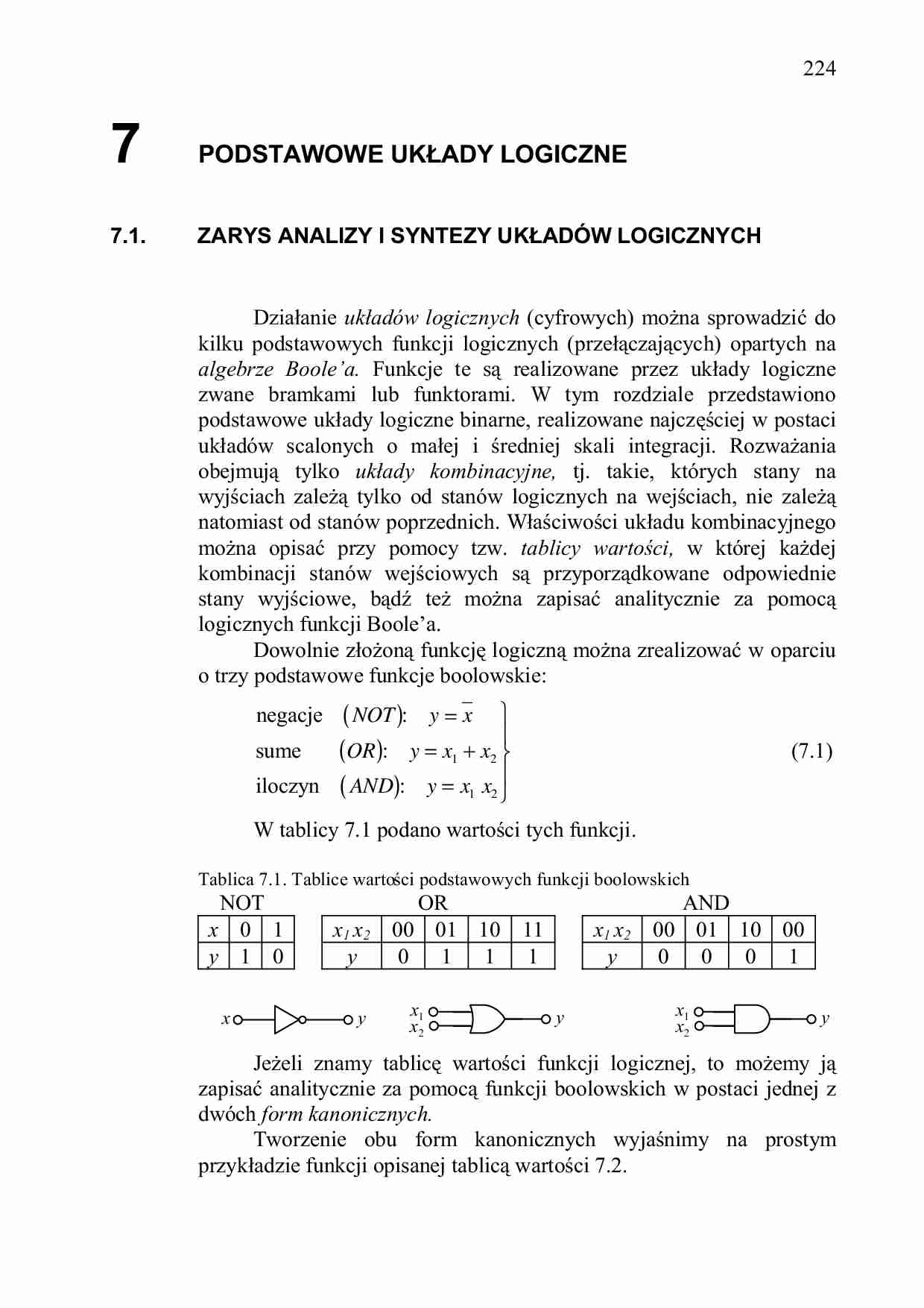 Podstawowe układy logiczne - strona 1