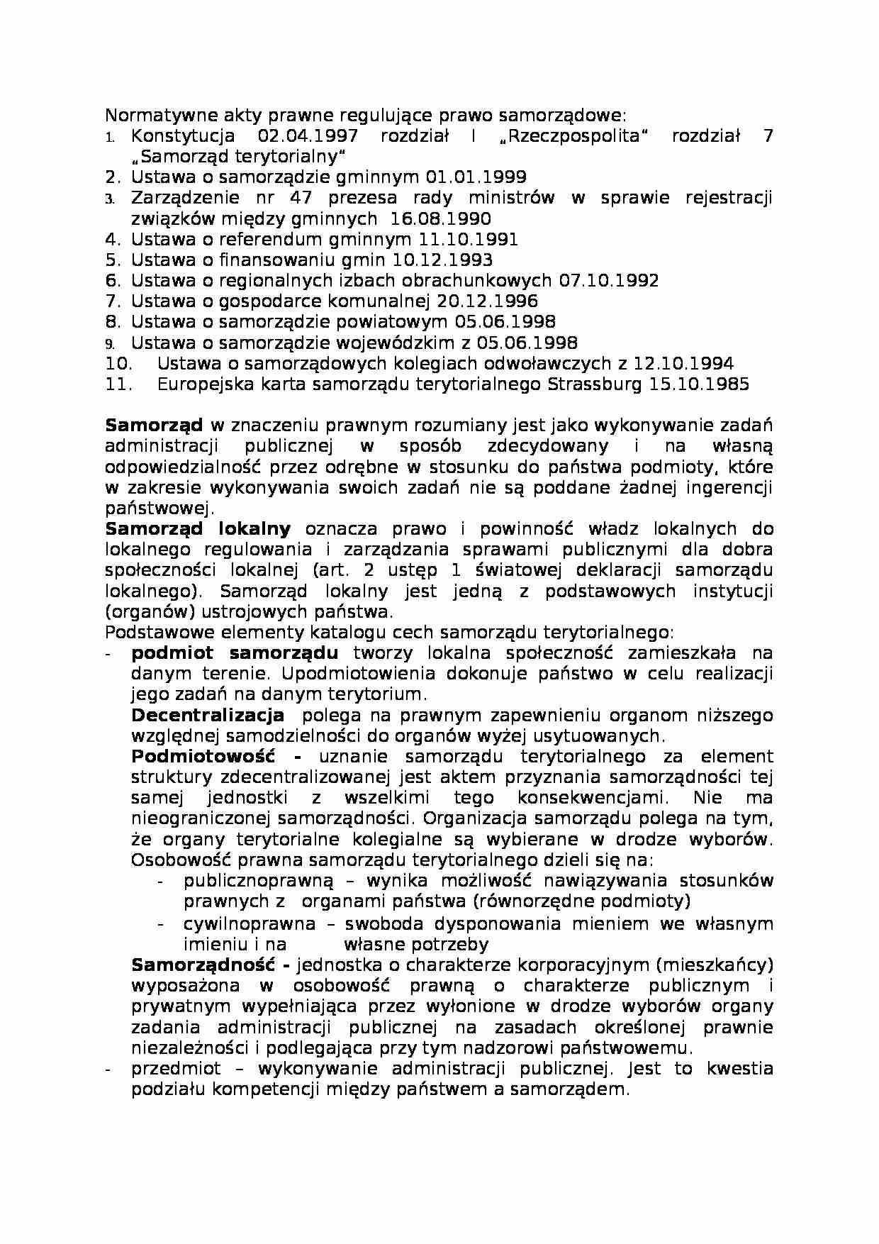 Prawo samorządowe - strona 1