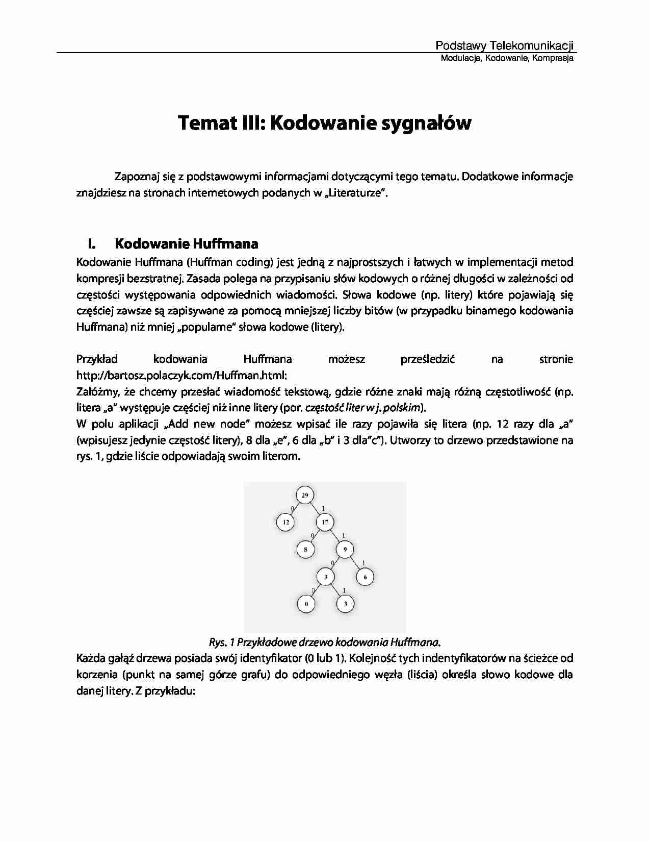 Kodowanie sygnałów - strona 1