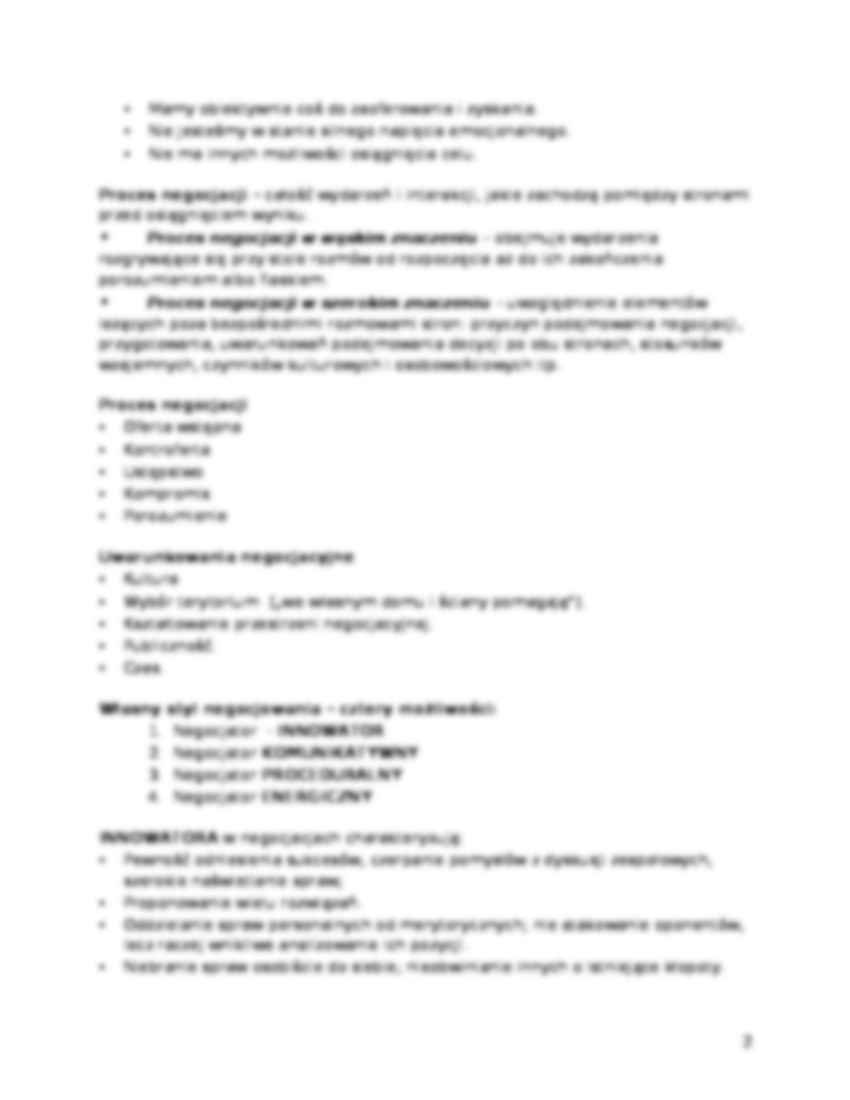 Negocjacje - istota, definicje, rodzaje, znaczenie - strona 2