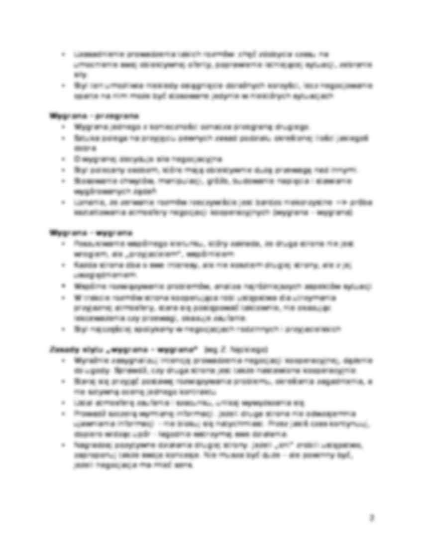Style negocjacji -  Procesy negocjacyjne w logistyce - strona 2