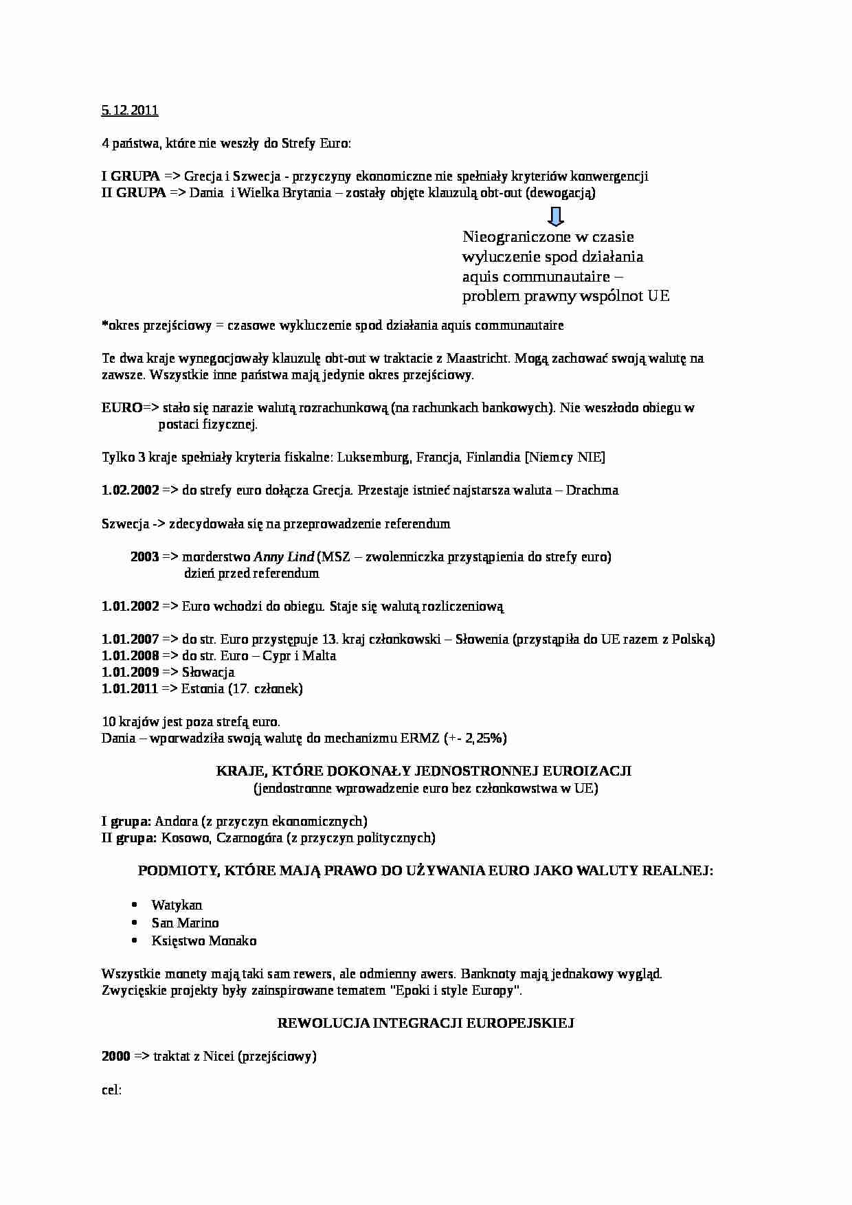 Rozszerzanie strefy euro - strona 1
