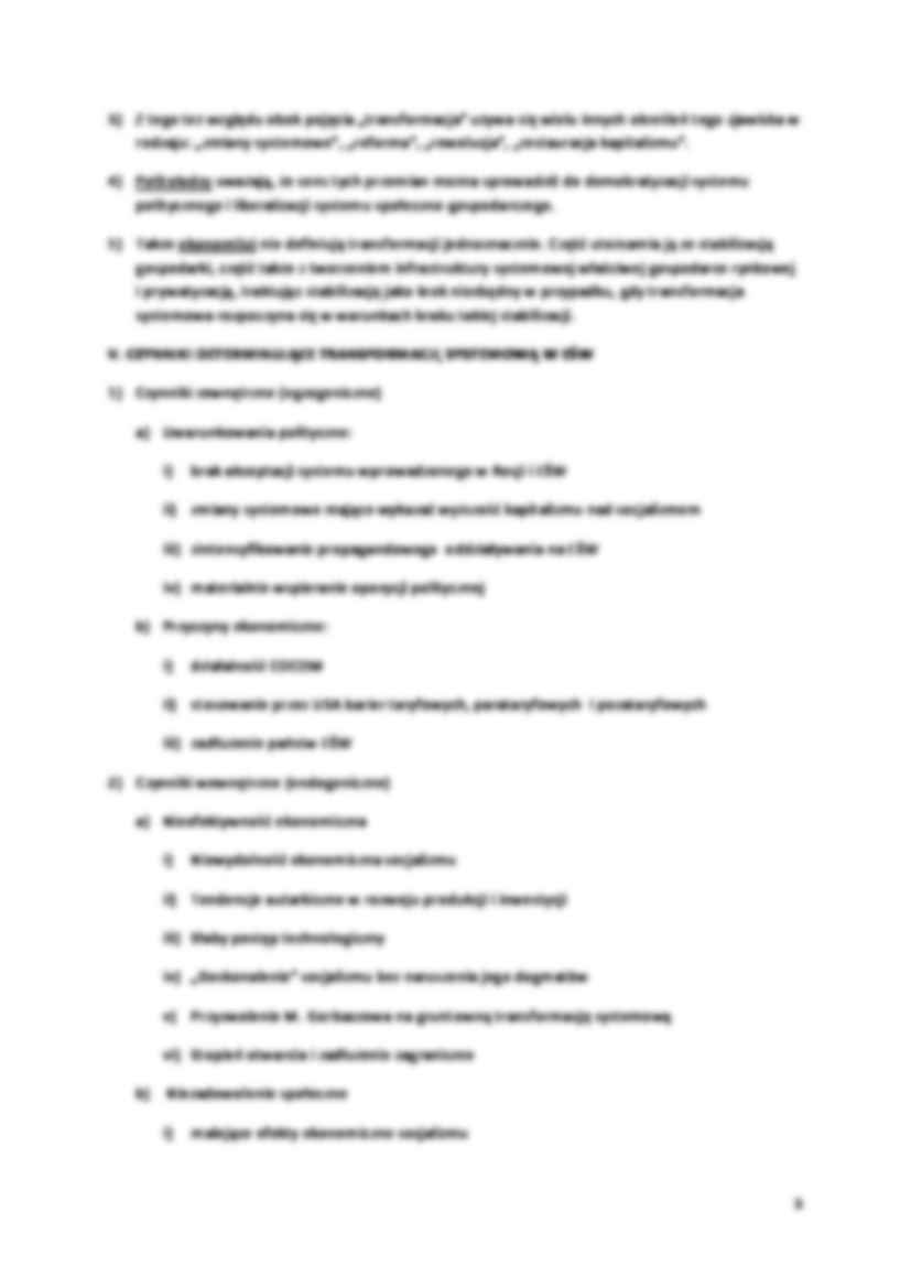 PROCES TRANSFORMACJI SYSTEMOWEJ W KRAJACH EŚW - strona 3