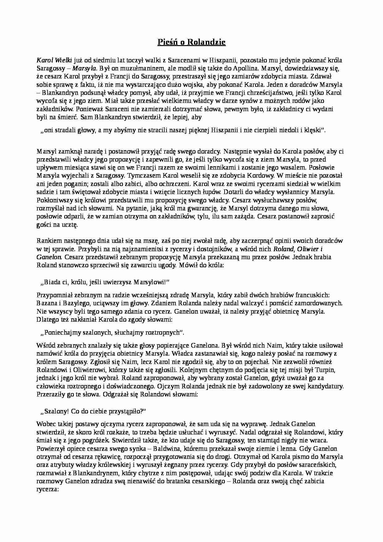 Pieśń o Rolandzie - strona 1