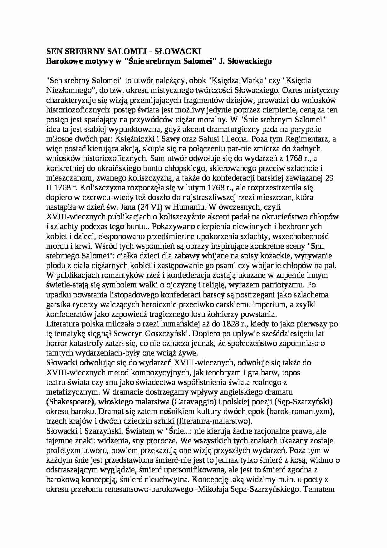 Sen srebrny Salomei - strona 1