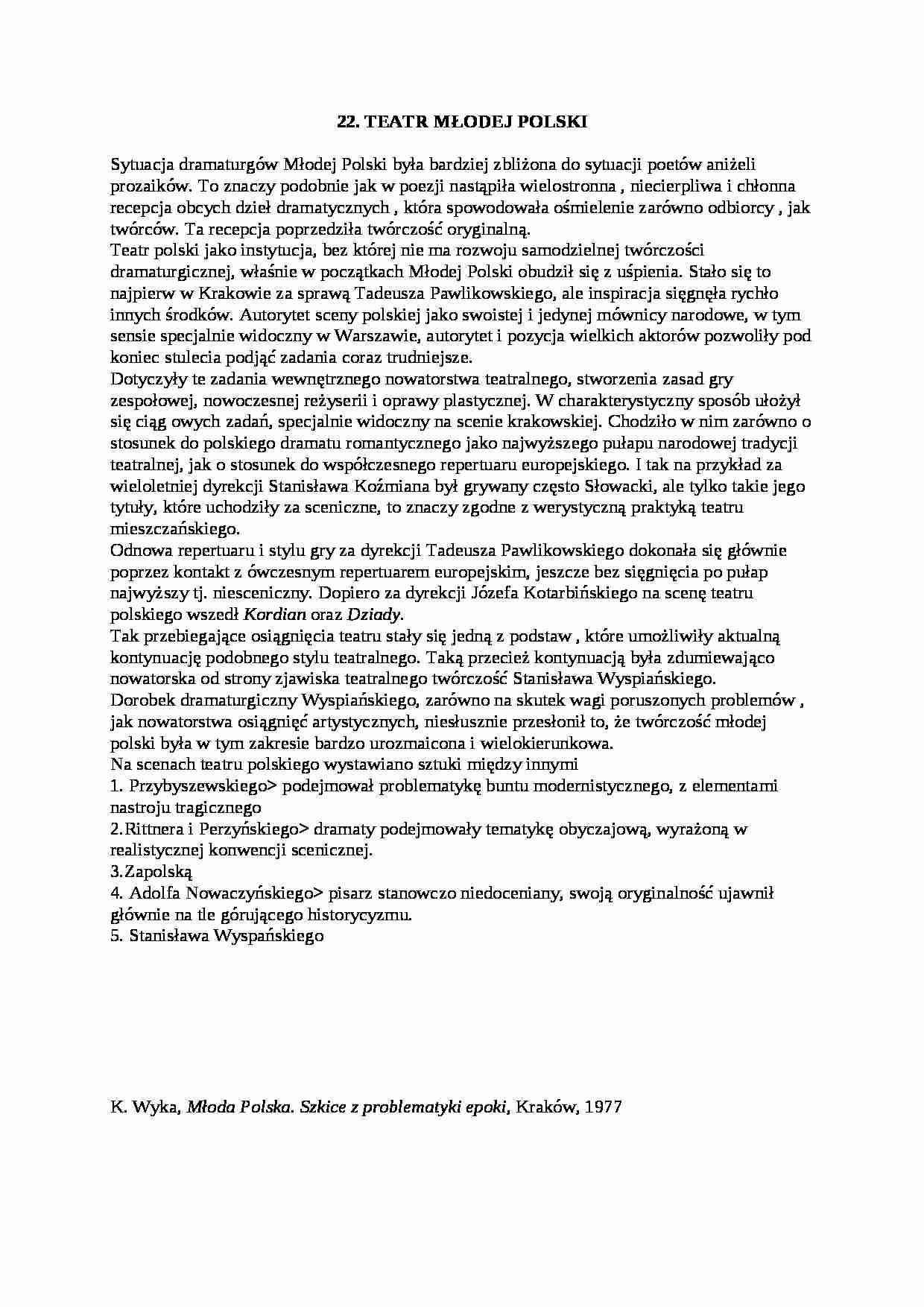 Teatr młodej Polski - strona 1