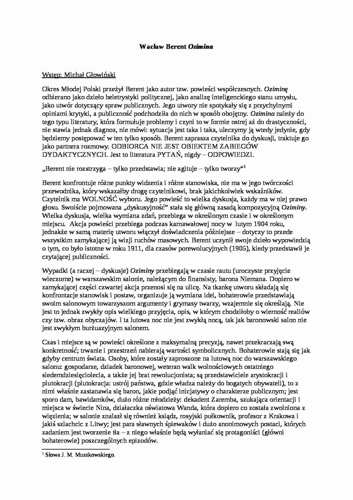 Waclaw Berent Ozimina - strona 1