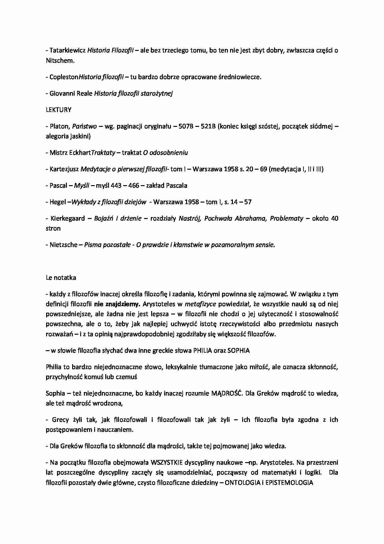 Filozofia - literatura - strona 1