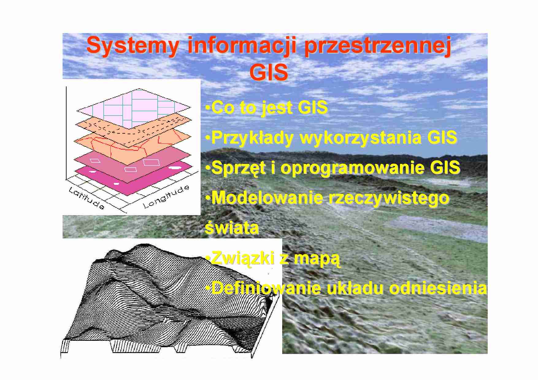 Systemy informacji przestrzennej GIS wykład - strona 1