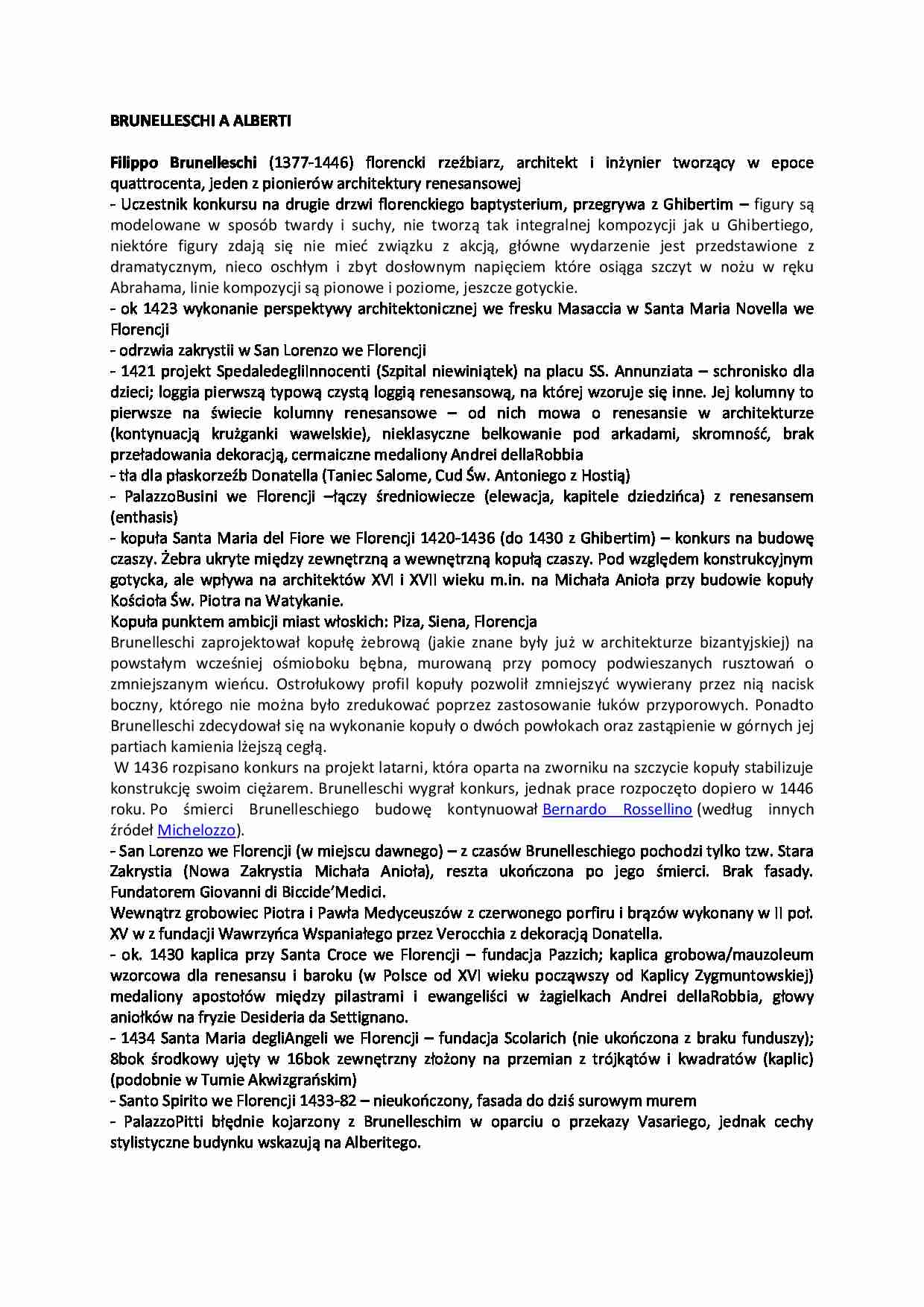  BRUNELLESCHI A ALBERTI - strona 1