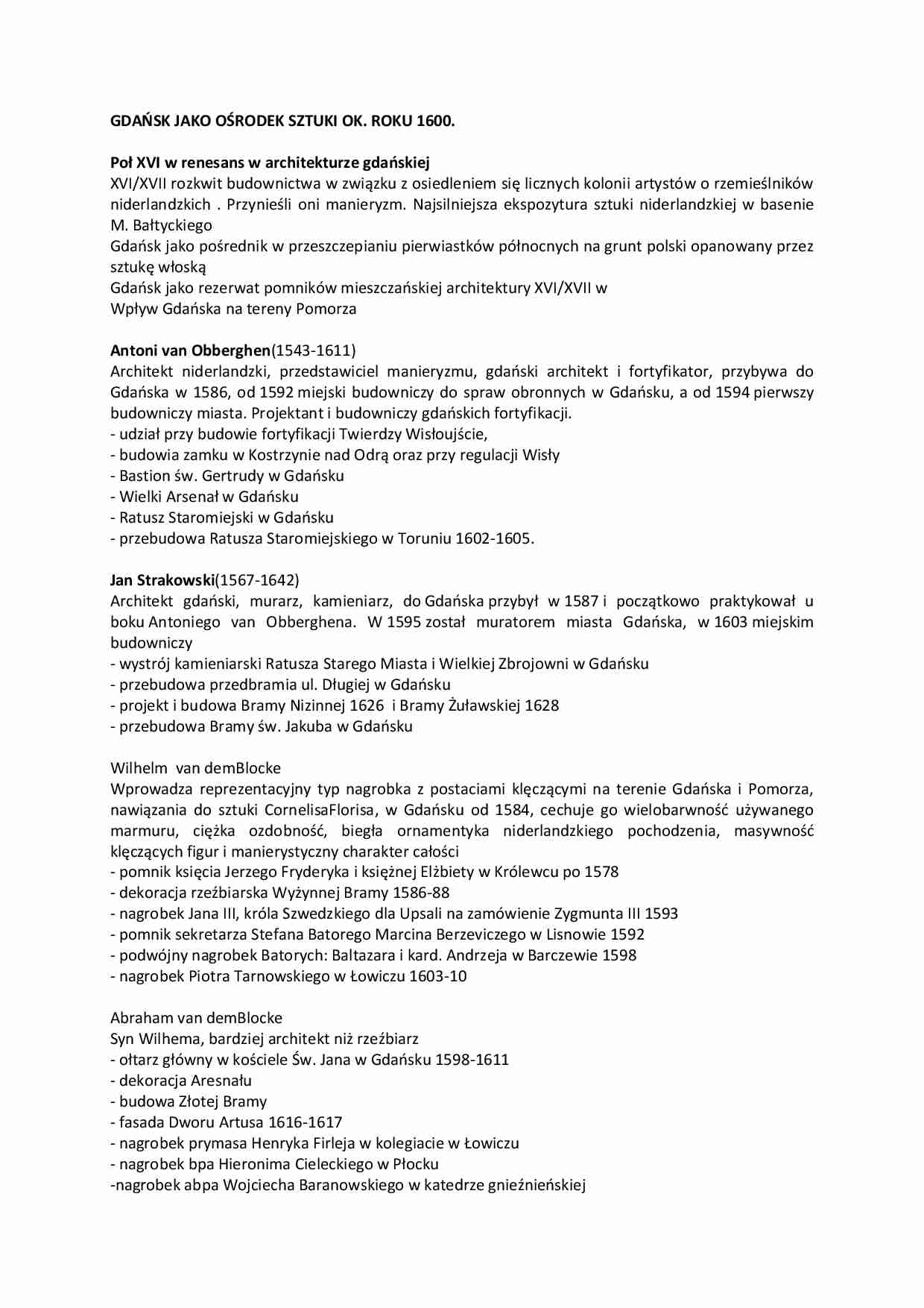  GDAŃSK JAKO OŚ RODEK SZTUKI OK. ROKU 1600 - strona 1