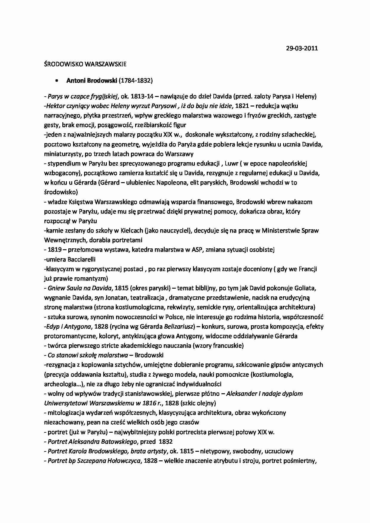 Środowisko warszawskie i krakowskie - strona 1