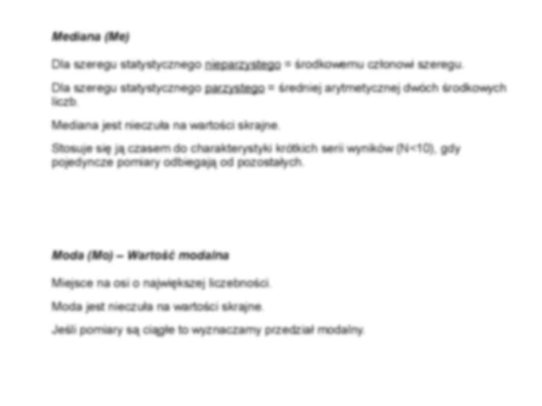 Ćwiczenia z biochemii - Centralne miary położenia - strona 2