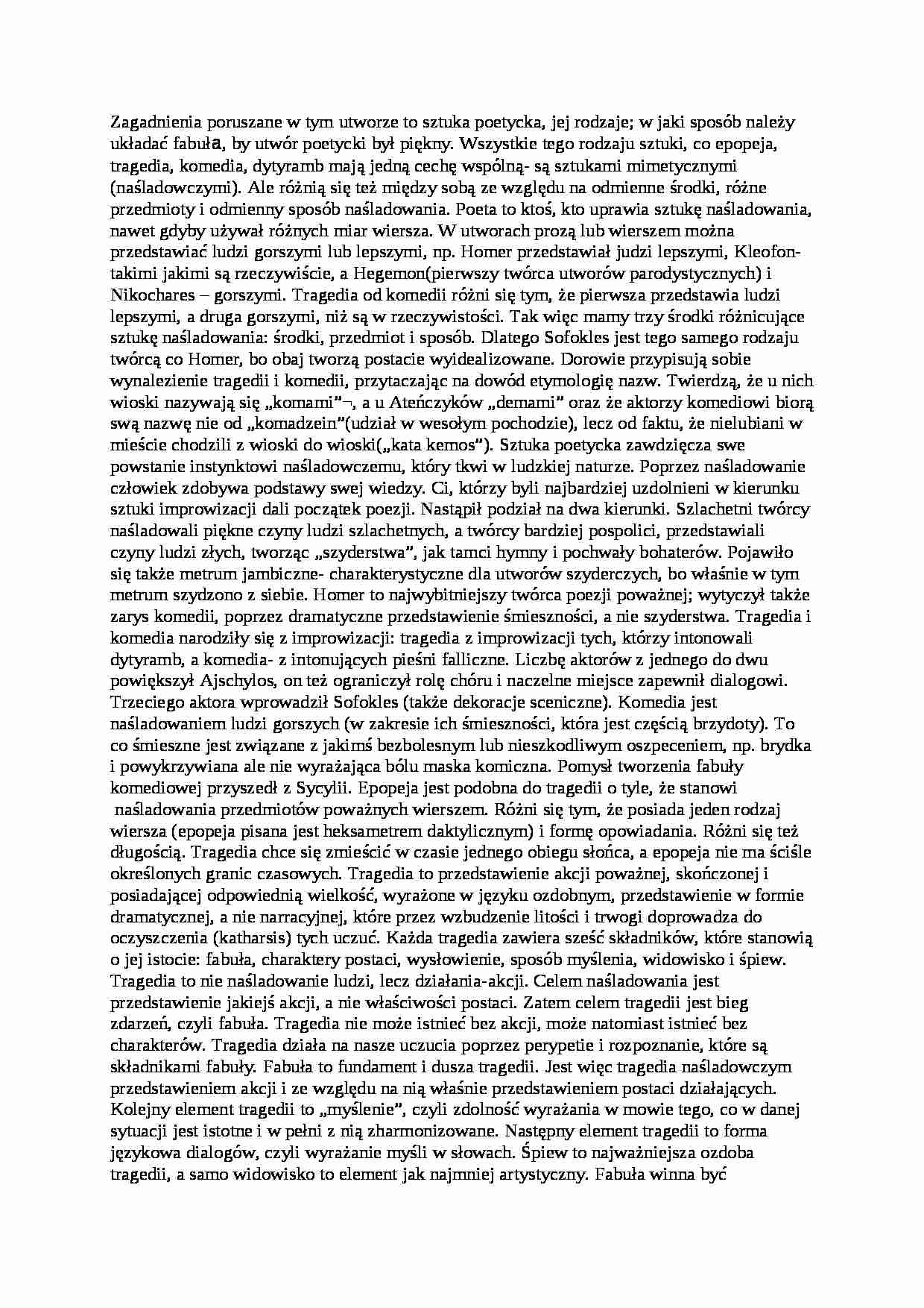 Homer - Poetyka - strona 1