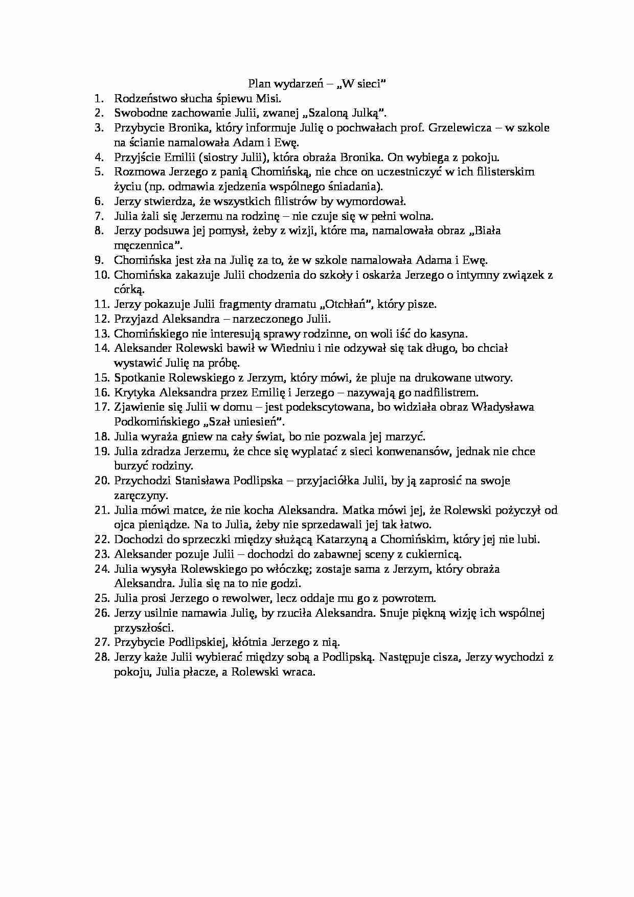 Plan wydarzeń w sieci - strona 1