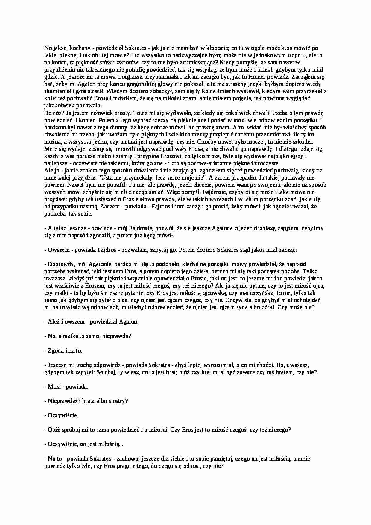 Wypowiedź Sokratesa - strona 1