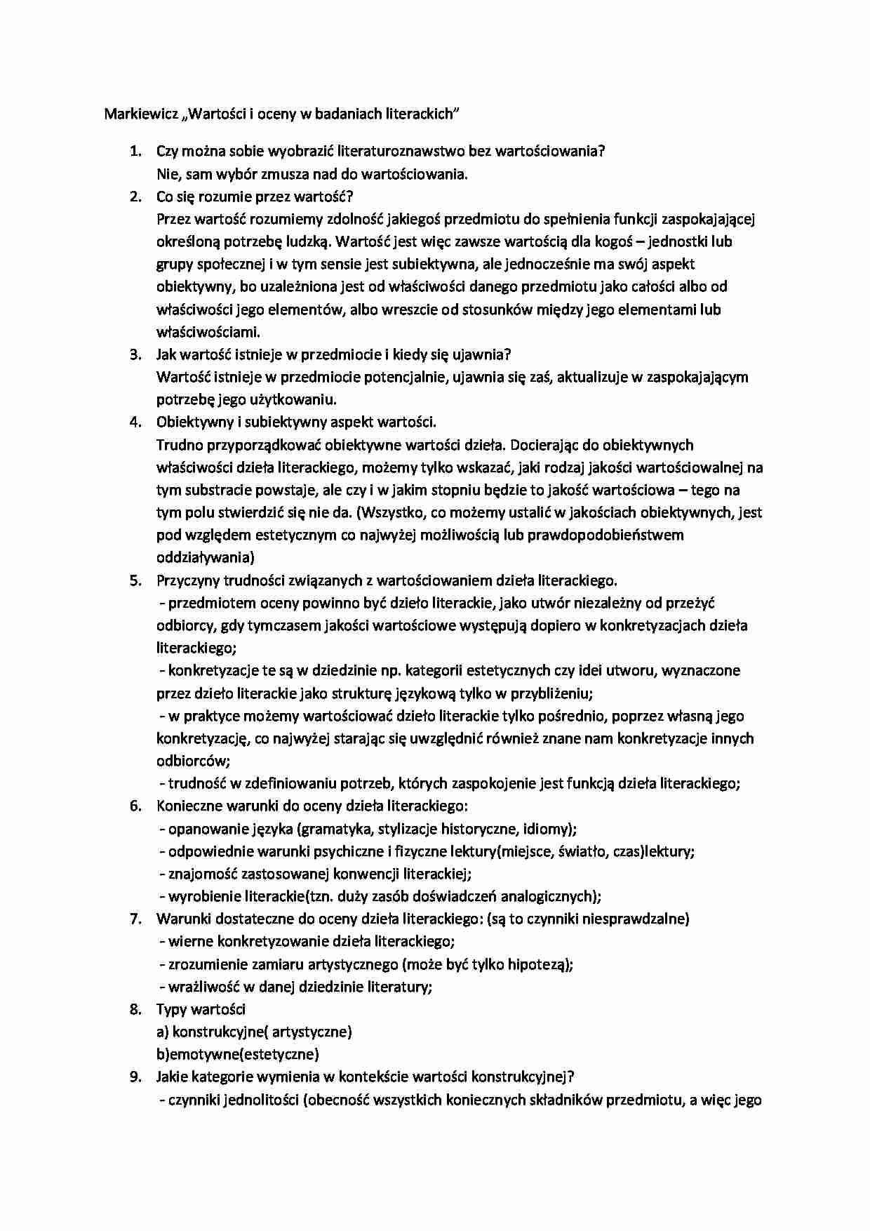 Wartości i oceny w badaniach literackich - strona 1