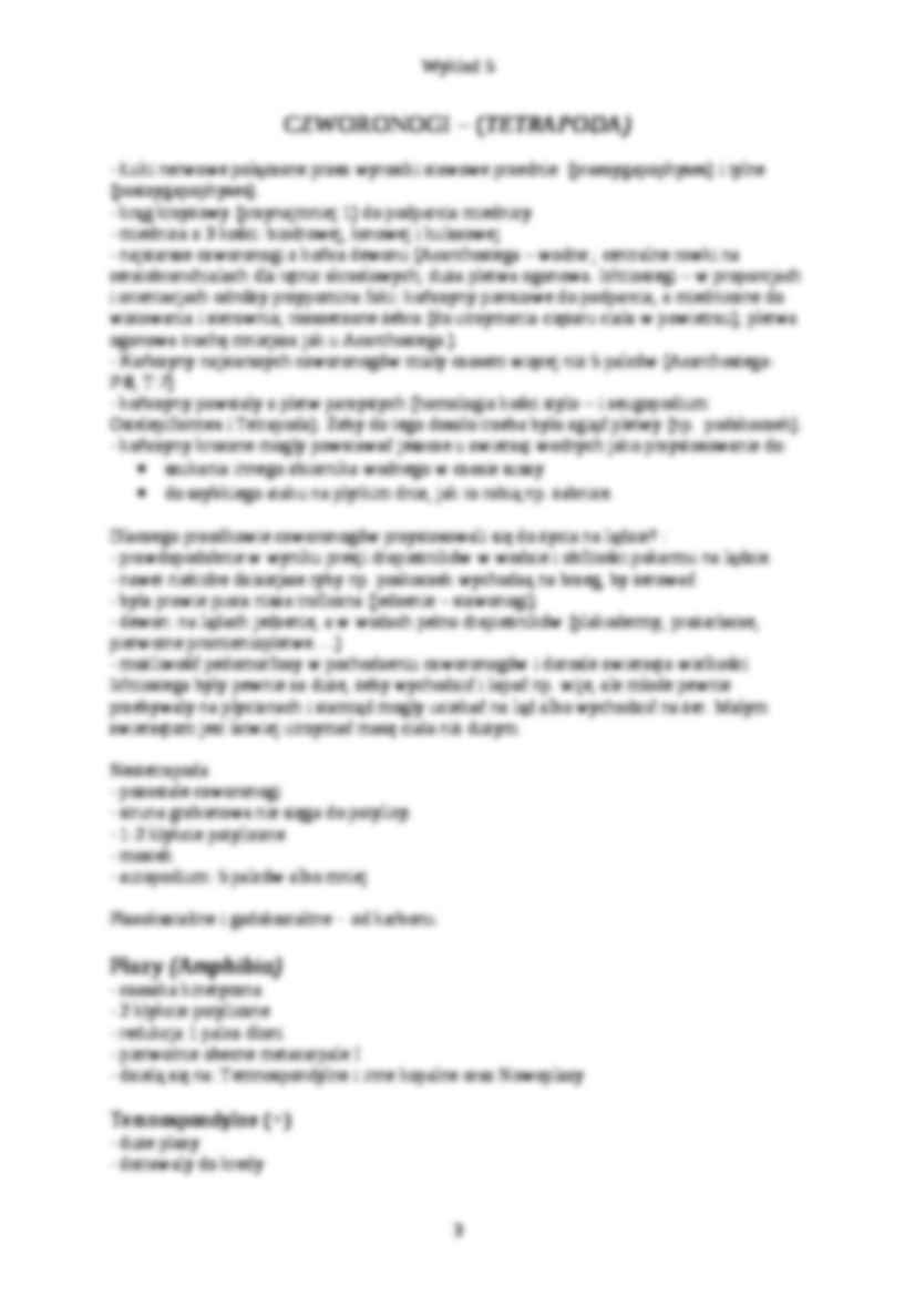 Zoologia kręgowców - wykład 5 - strona 3