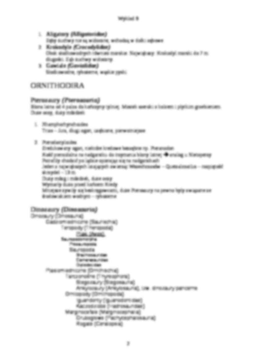 Zoologia kręgowców - wykład 9 - strona 2