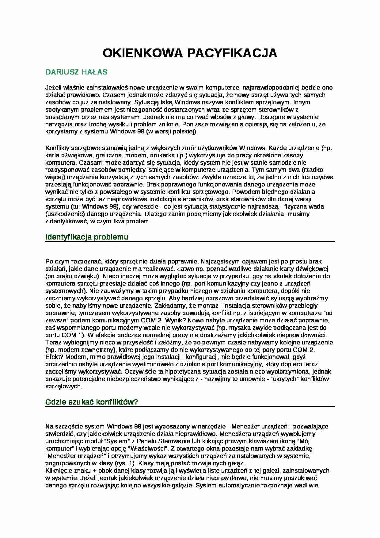 jak poradzic sobie z konfliktami sprzetowymi - strona 1