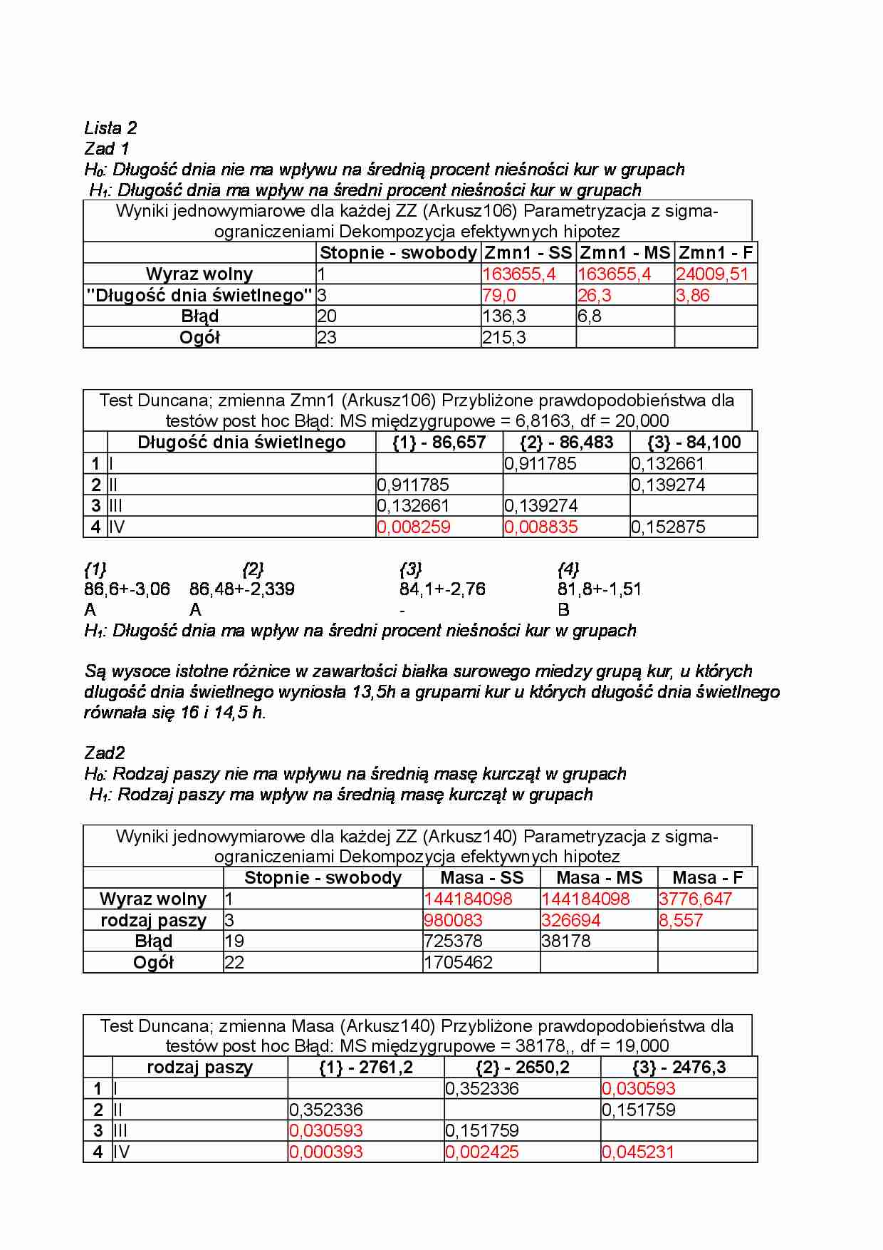 Analiza jednoczynnikowa - eksperyment - strona 1