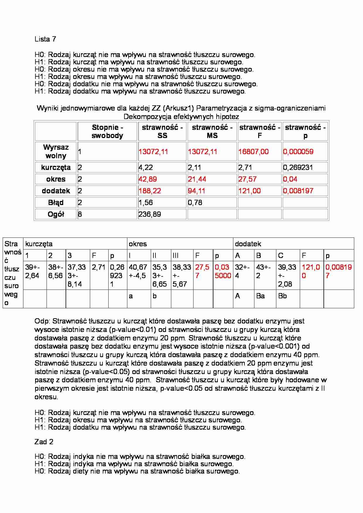 Kwadrat łaciński - planowanie eksperymentów - strona 1